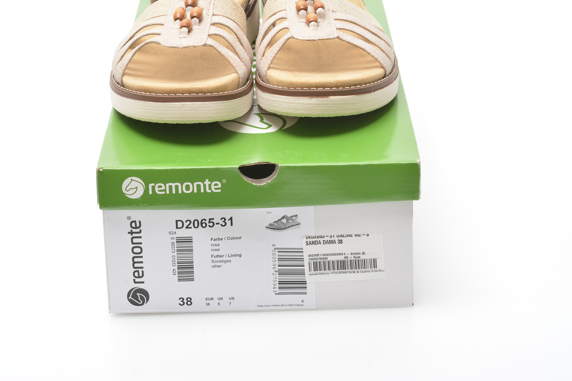 Sandale REMONTE nude, D2065, din piele ecologica otter.ro