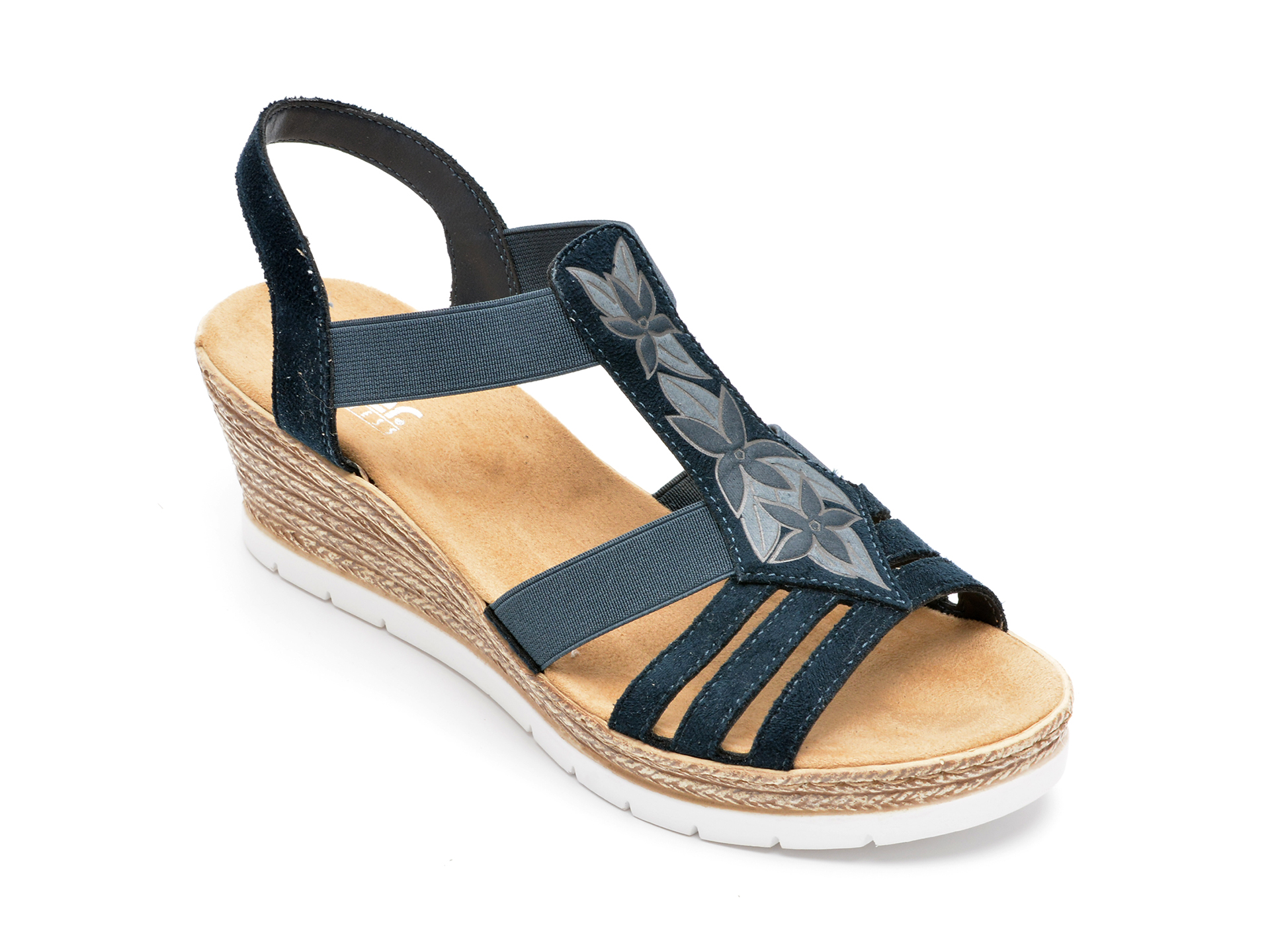 Sandale RIEKER bleumarin, 61911, din piele ecologica /femei/sandale imagine noua