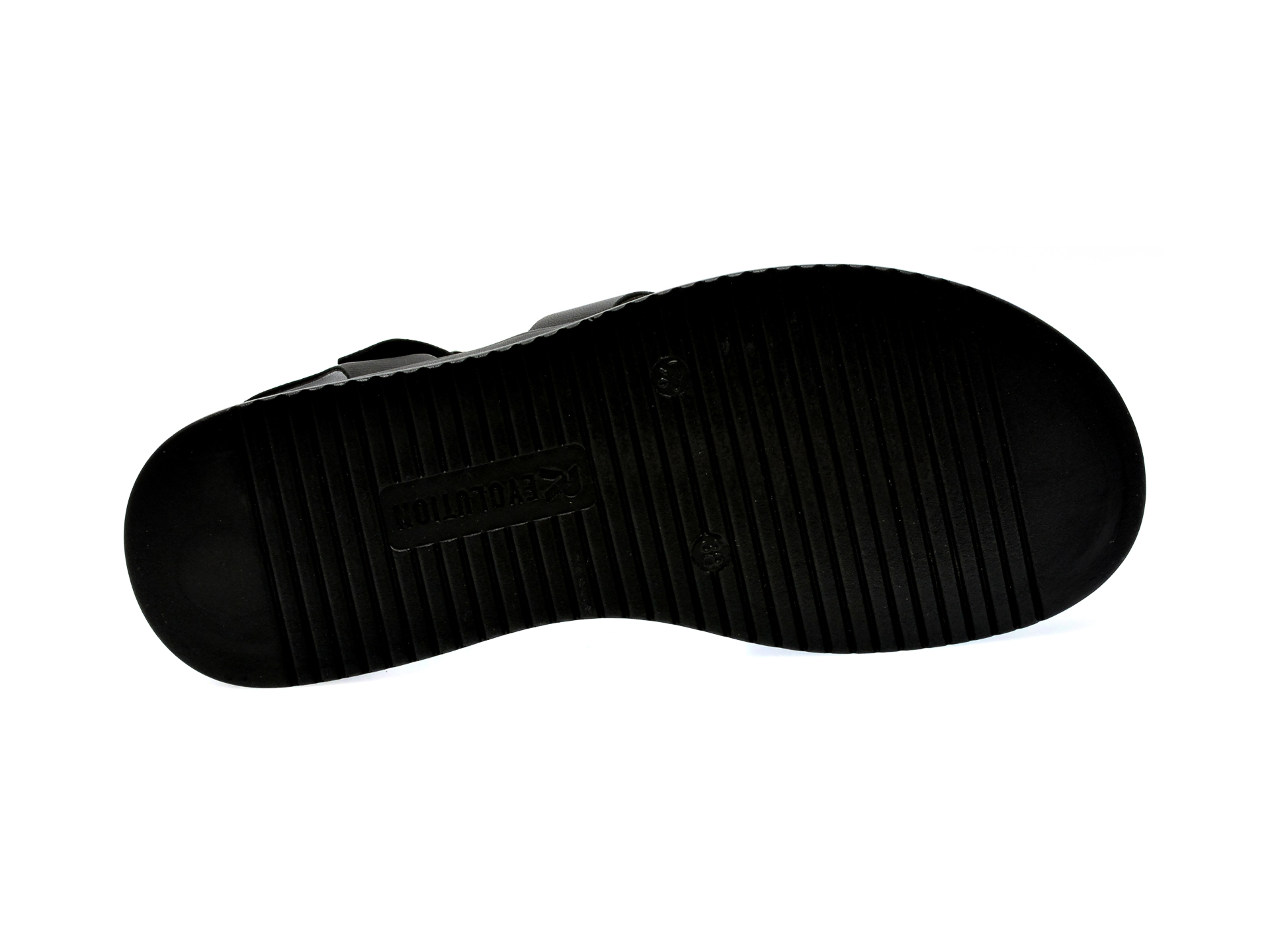 Sandale RIEKER negre, W0804, din piele naturala