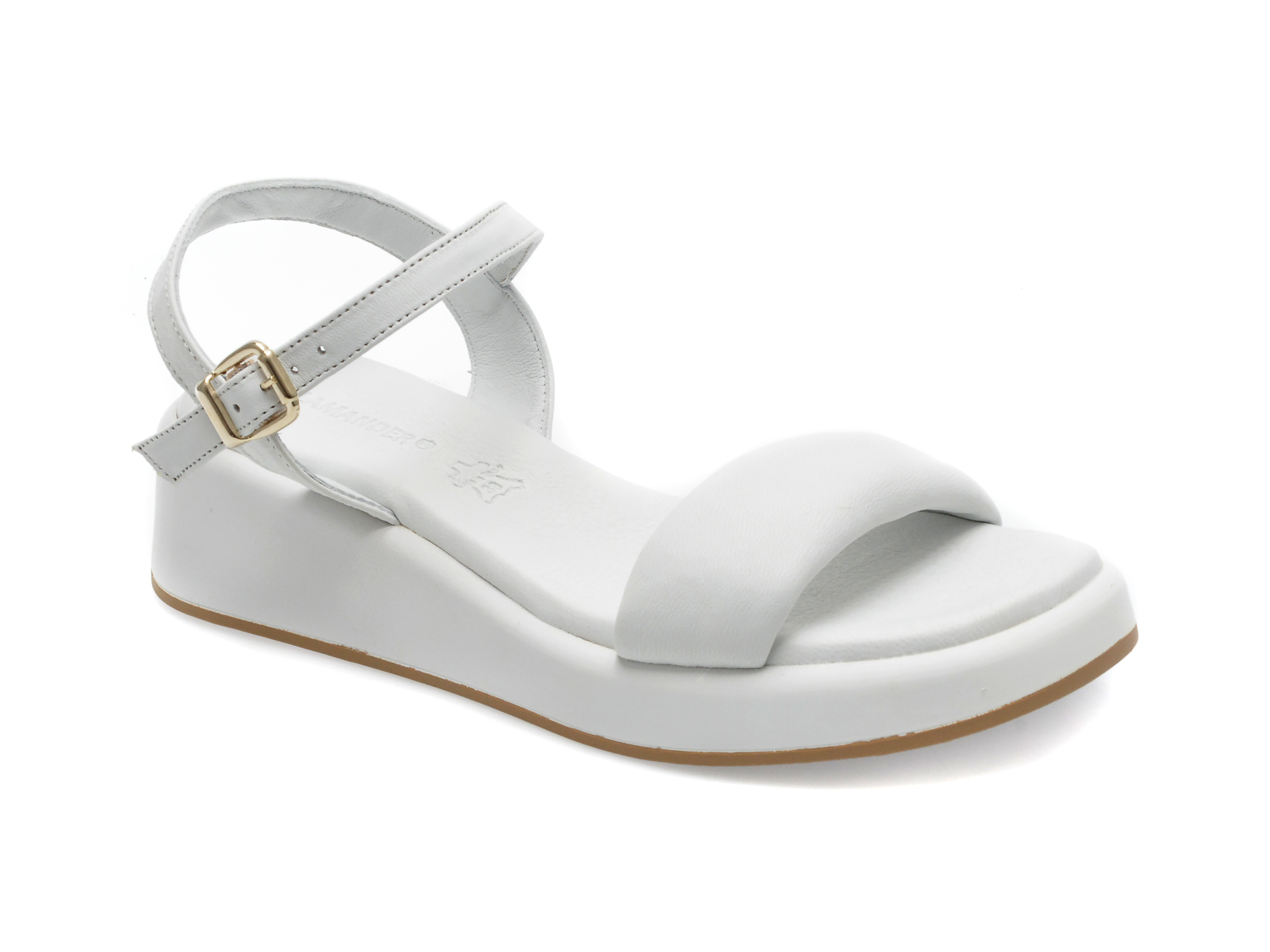Sandale SALAMANDER albe, 54901, din piele naturala /femei/sandale imagine super redus 2022