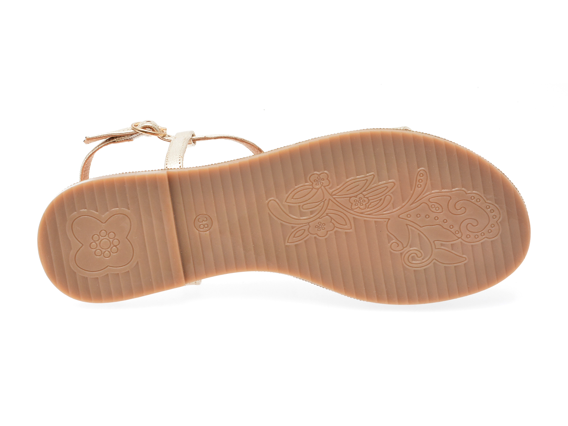 Sandale SALAMANDER aurii, 89515, din piele naturala