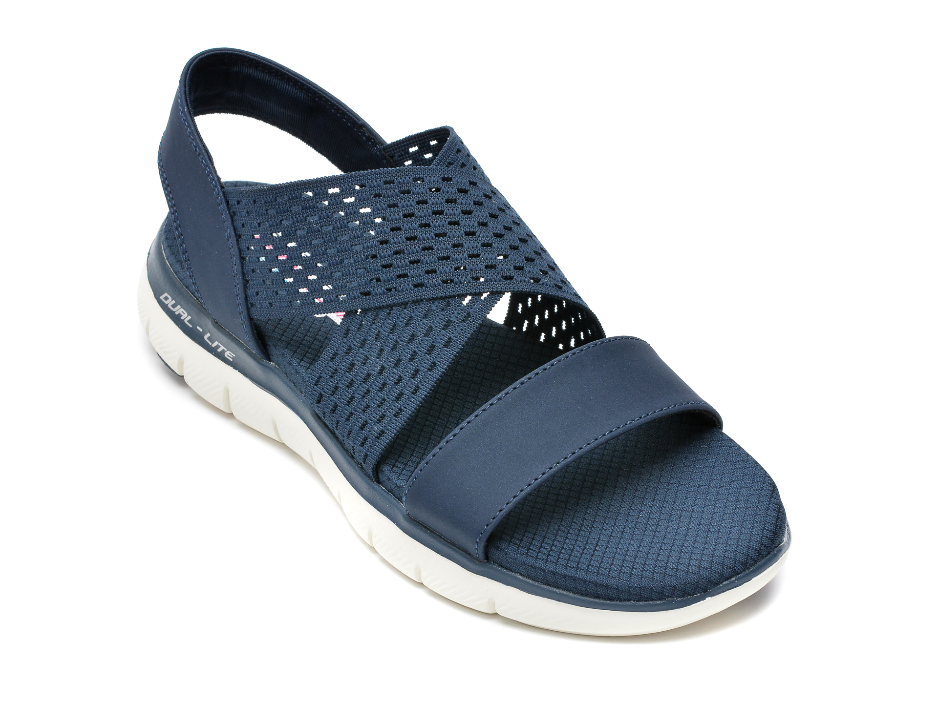 Sandale SKECHERS bleumarin, FLEX APPEAL 2, din material textil 2022 ❤️ Pret Super Black Friday otter.ro imagine noua 2022