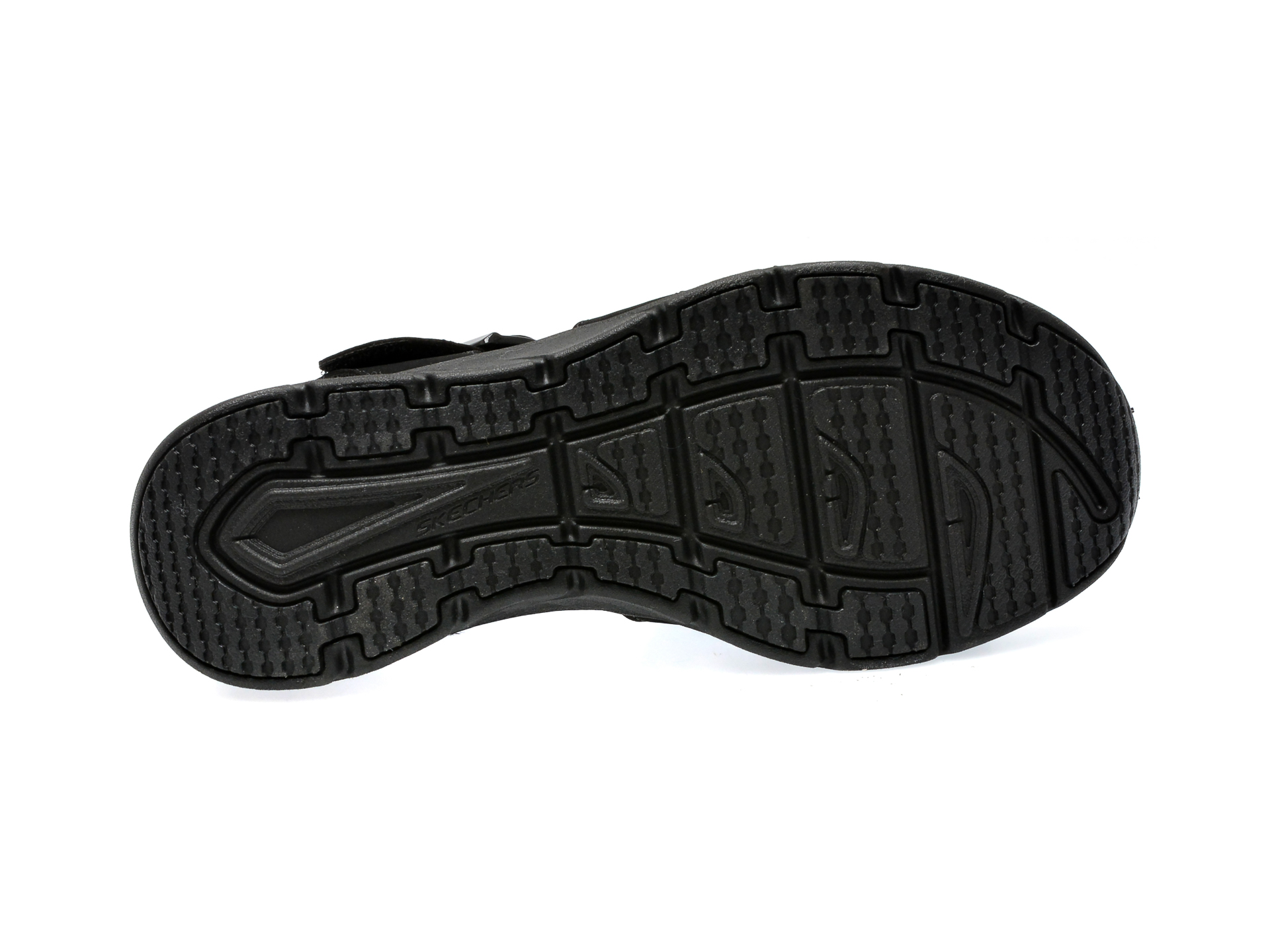 Sandale SKECHERS negre, D LUX WALKER, din piele ecologica