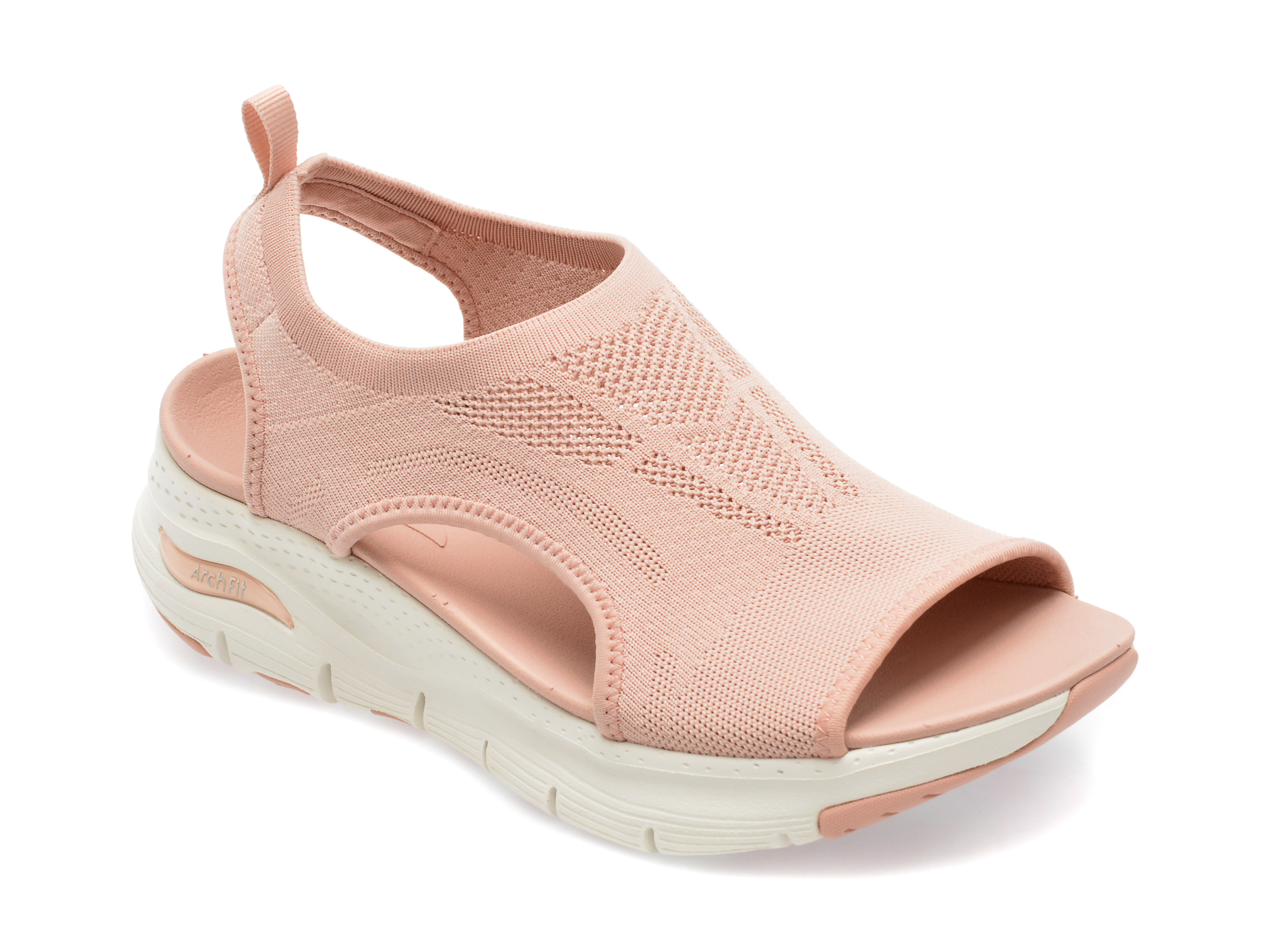 Sandale SKECHERS roz, ARCH FIT, din material textil otter.ro imagine noua 2022