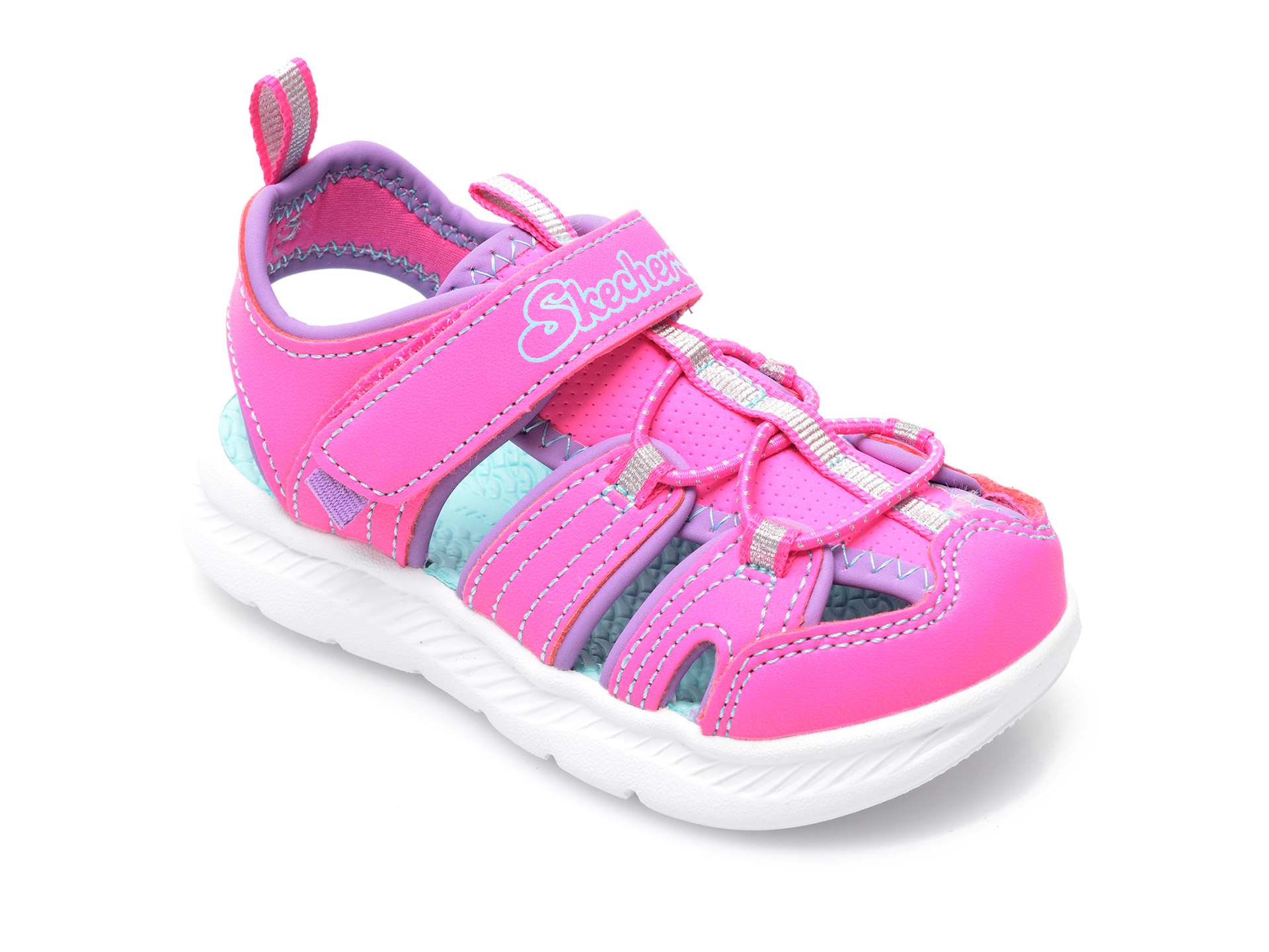 Sandale SKECHERS roz, C-Flex Sandal 2.0, din piele ecologica imagine otter.ro 2021