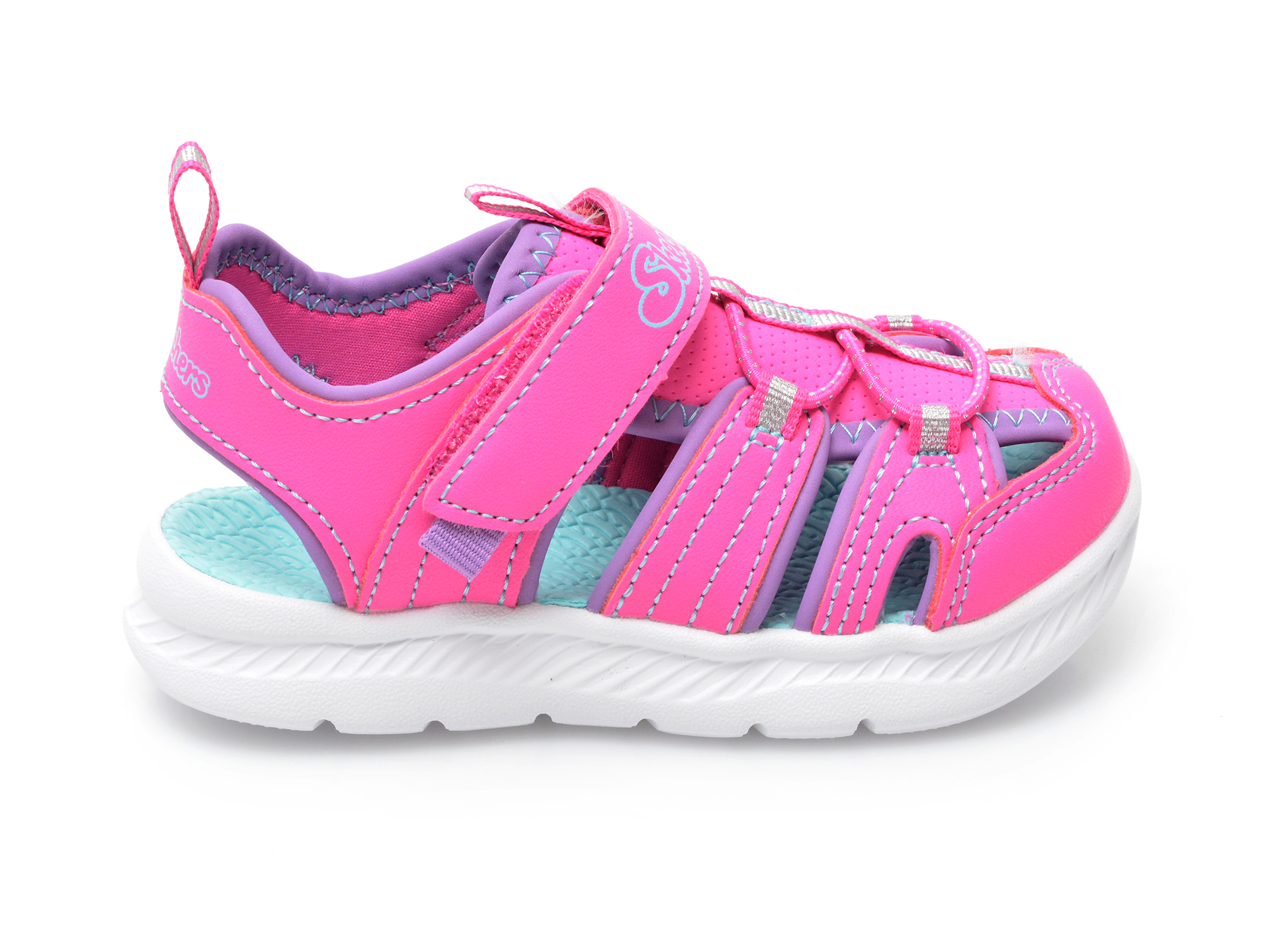 Sandale SKECHERS roz, C-Flex Sandal 2.0, din piele ecologica - 1