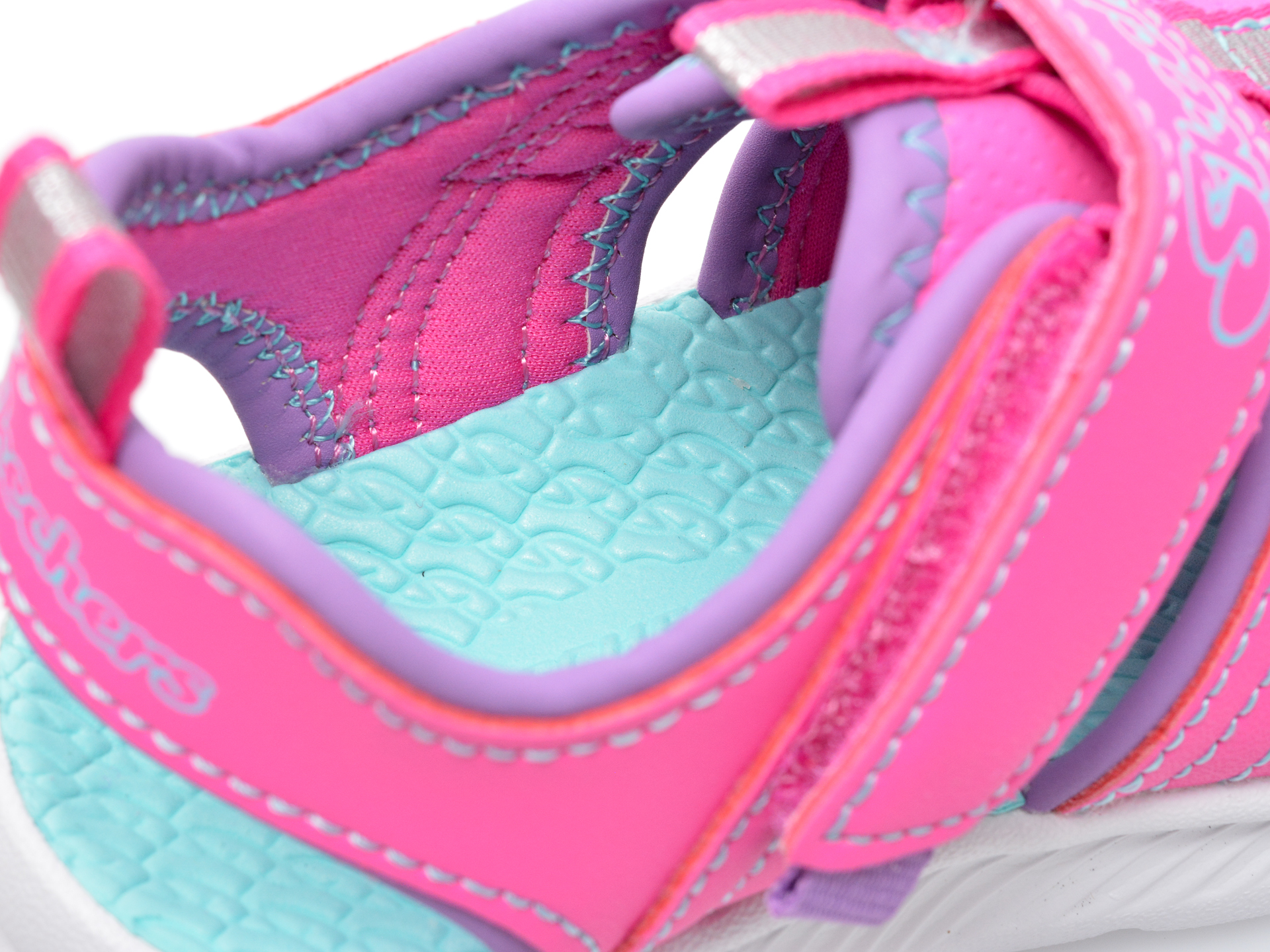 Sandale SKECHERS roz, C-Flex Sandal 2.0, din piele ecologica - 3