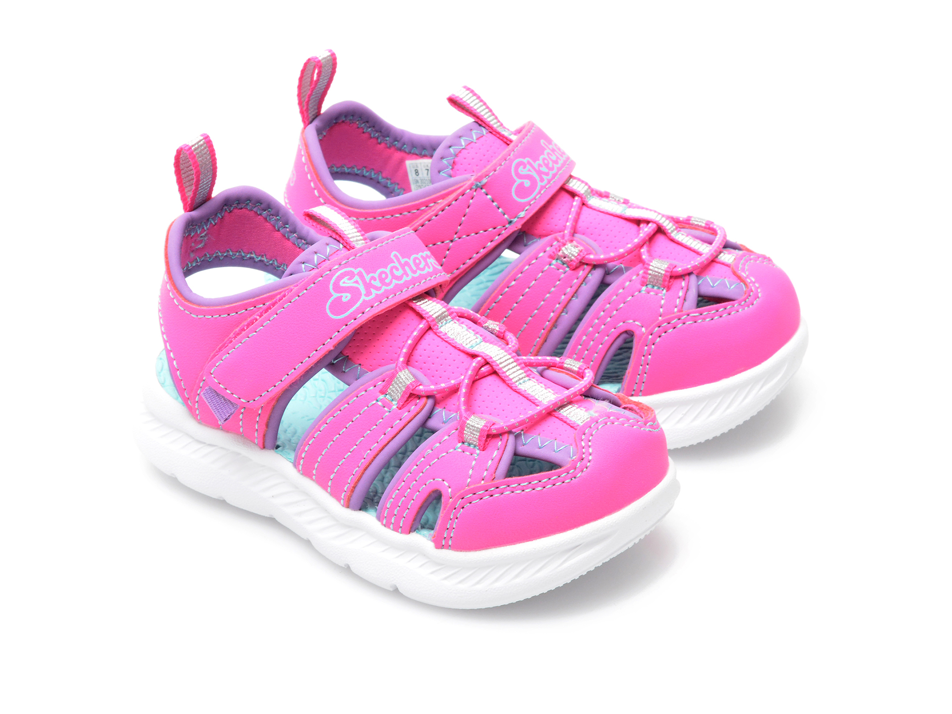Sandale SKECHERS roz, C-Flex Sandal 2.0, din piele ecologica - 4