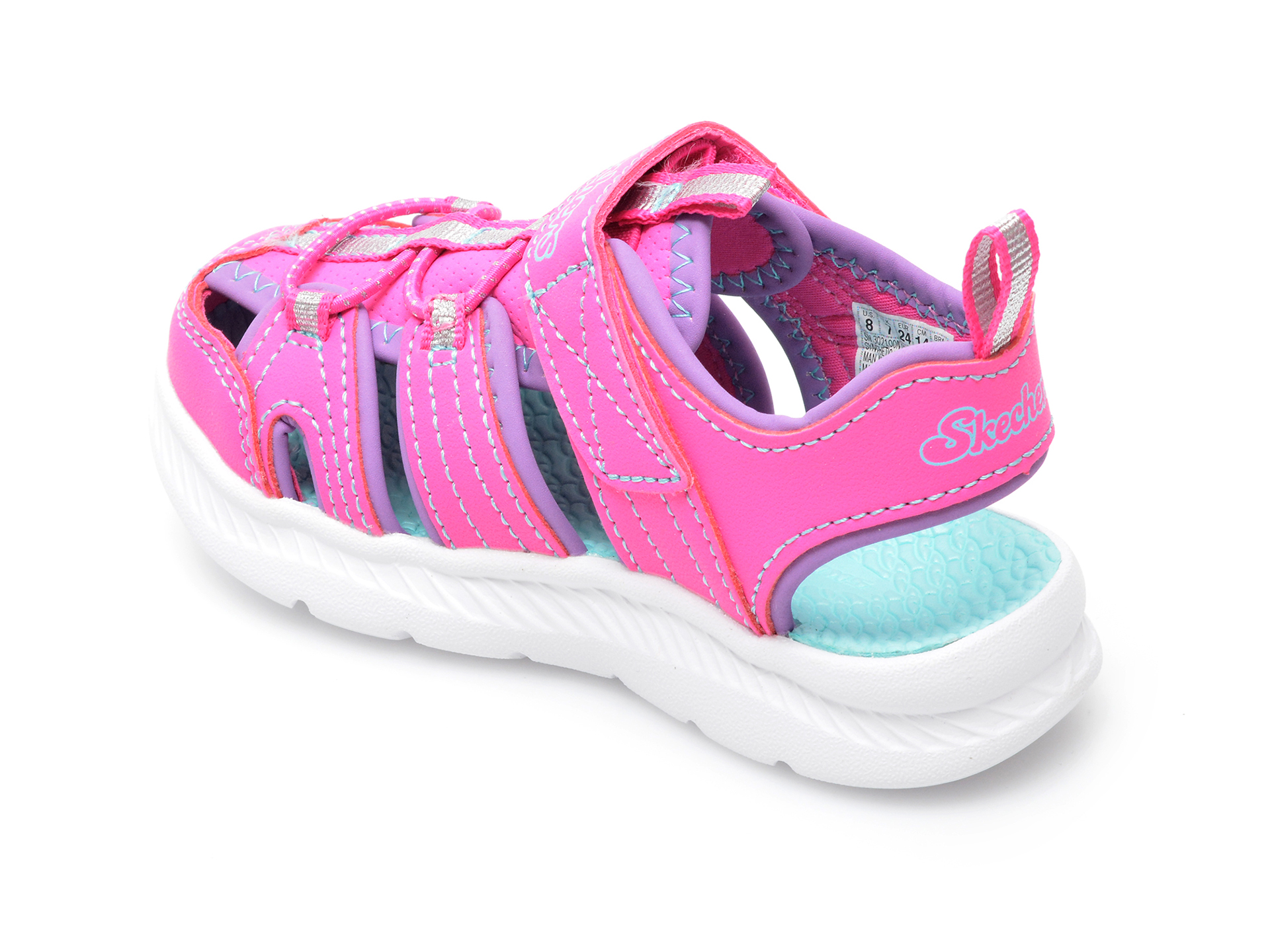 Sandale SKECHERS roz, C-Flex Sandal 2.0, din piele ecologica - 5