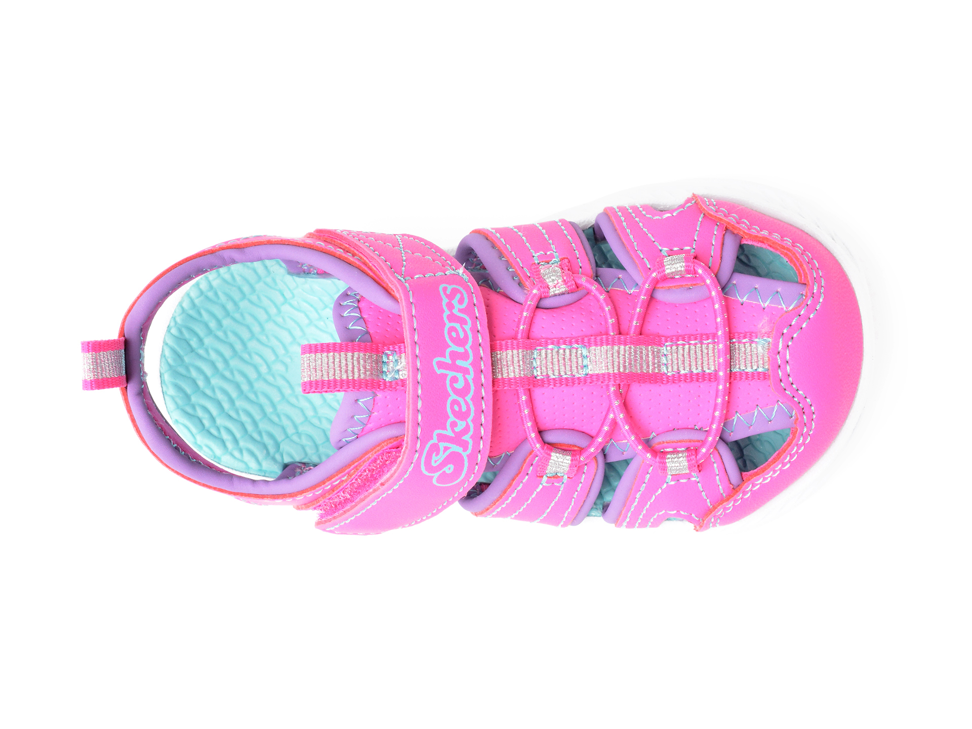 Sandale SKECHERS roz, C-Flex Sandal 2.0, din piele ecologica - 6