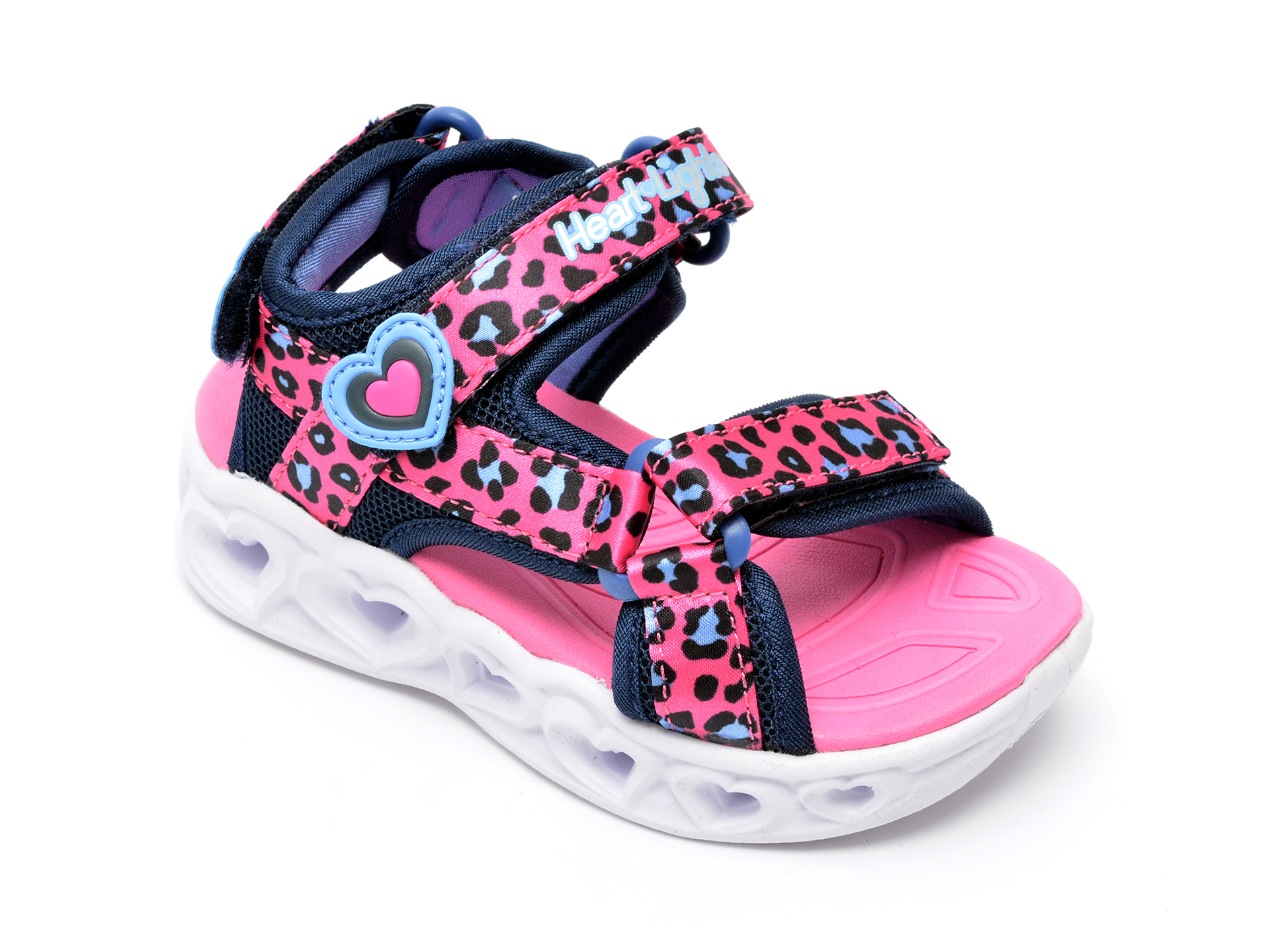 Sandale SKECHERS roz, HEART LIGHTS SANDALS, din material textil 2023 ❤️ Pret Super Black Friday otter.ro imagine noua 2022