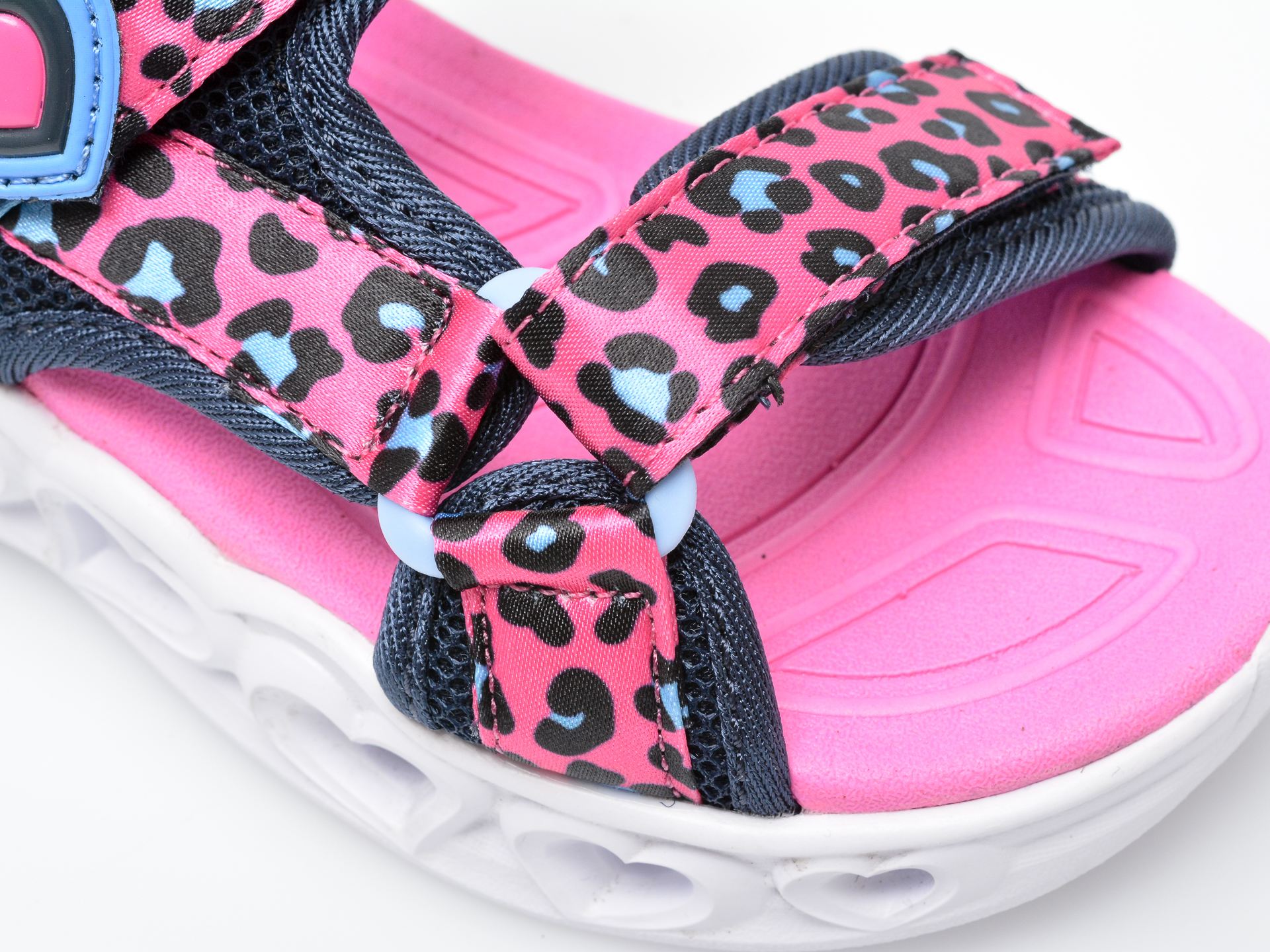 Sandale SKECHERS roz, Heart Lights Sandals Savvy Cat, din material textil - 2
