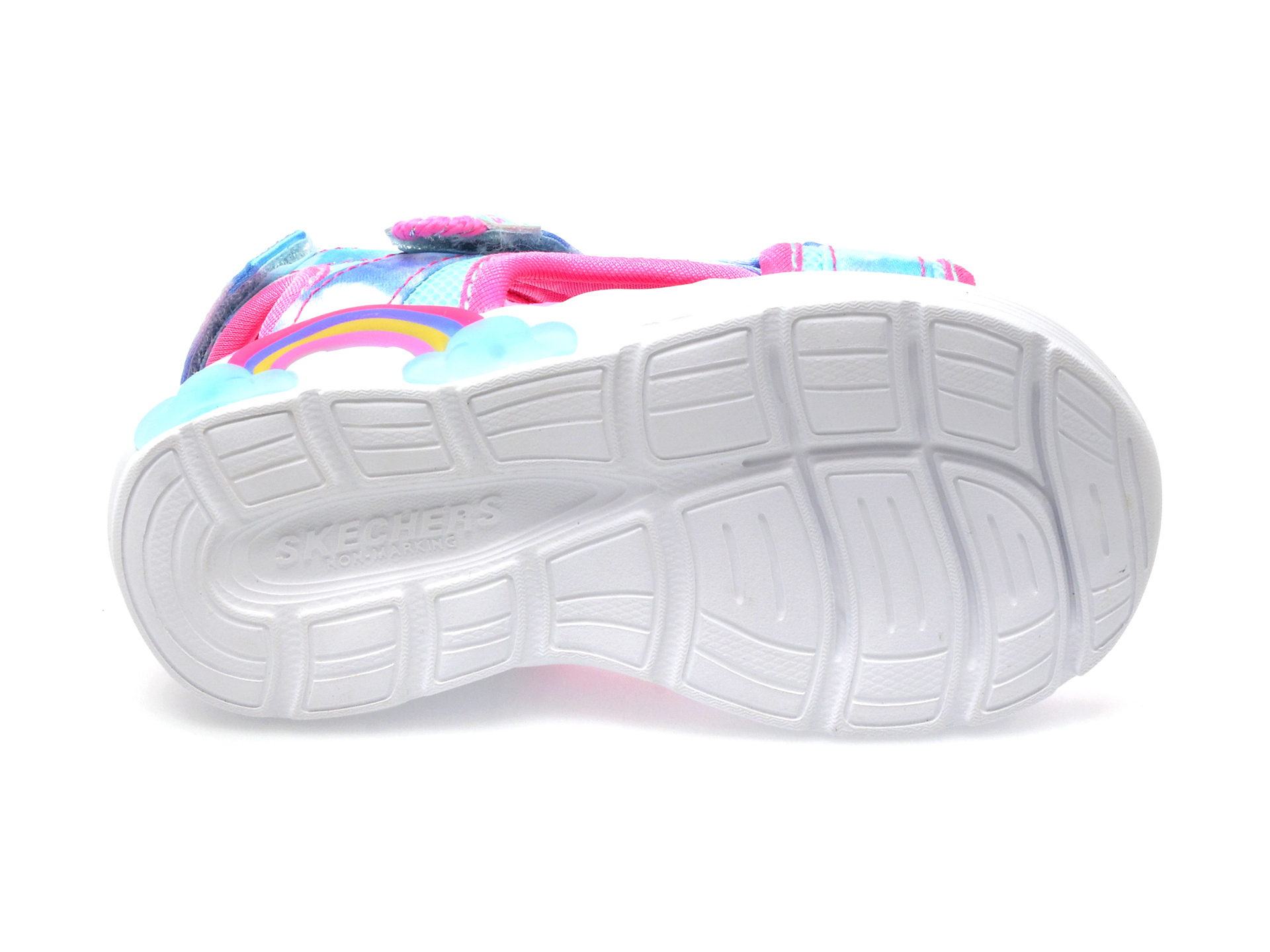 Sandale SKECHERS roz, RAINBOW RACER SANDALS, din material textil