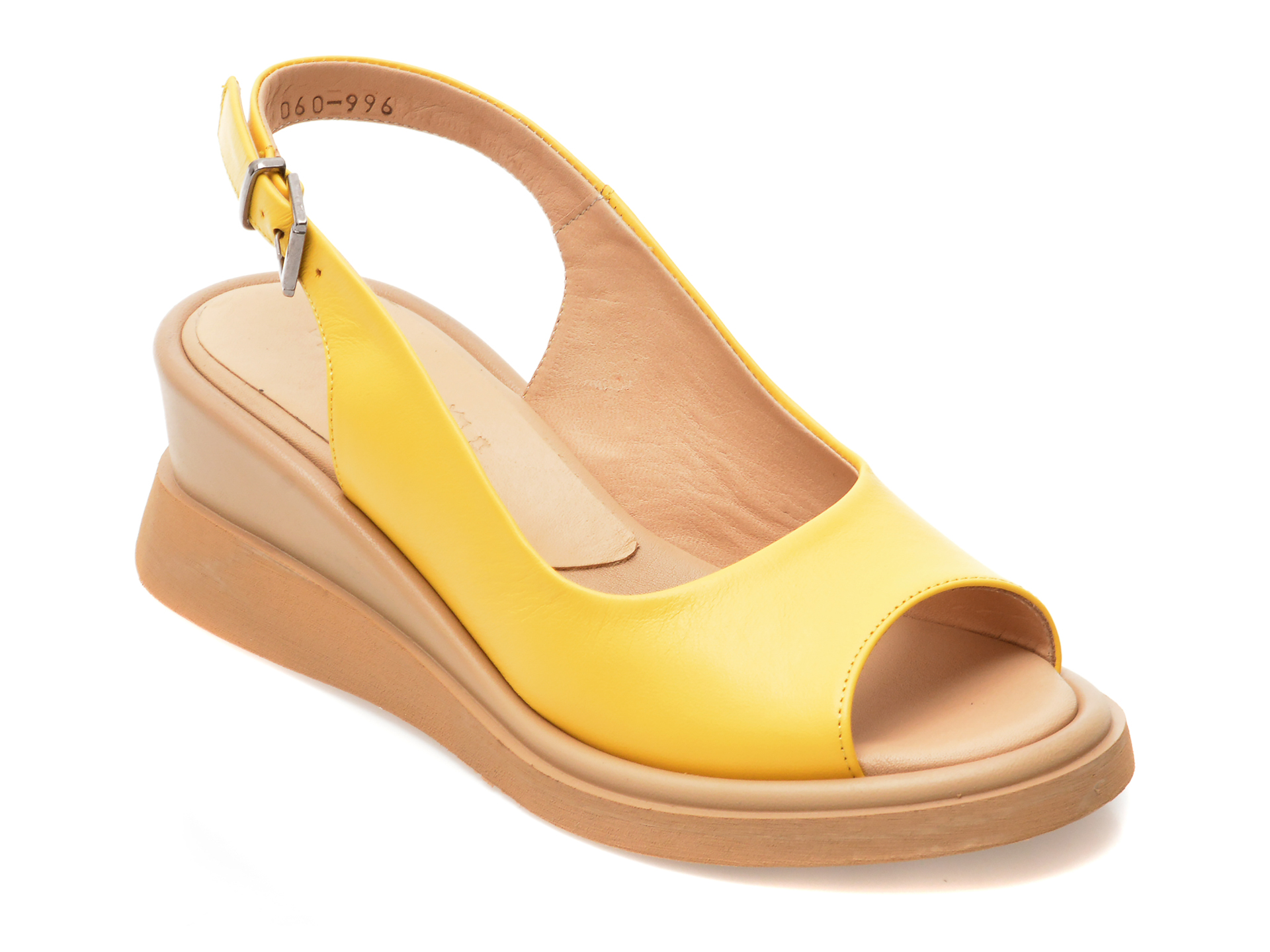 Sandale SPRINGER galbene, 30042, din piele naturala /femei/sandale imagine noua