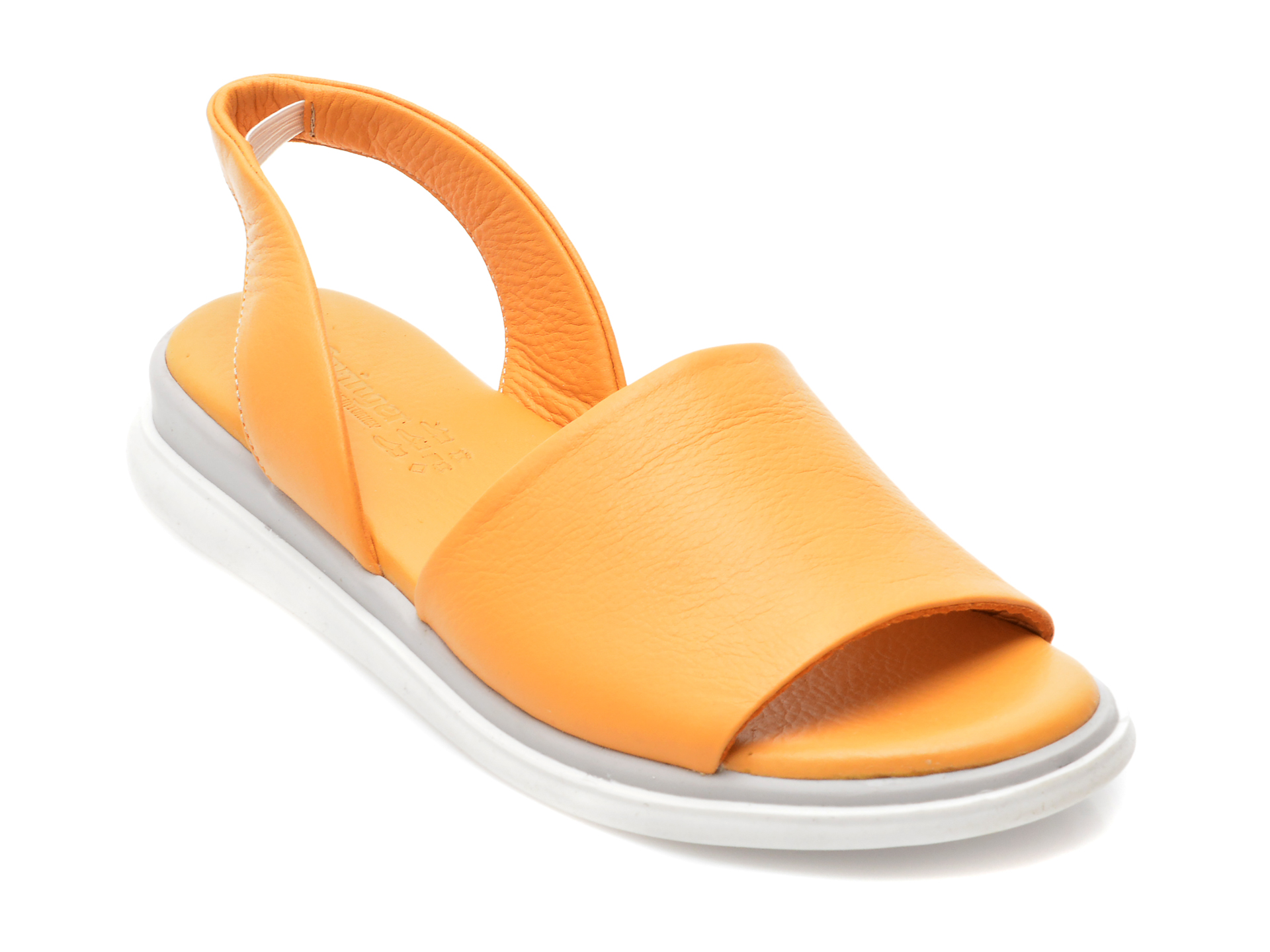 Sandale SPRINGER portocalii, 30051, din piele naturala /femei/sandale imagine noua