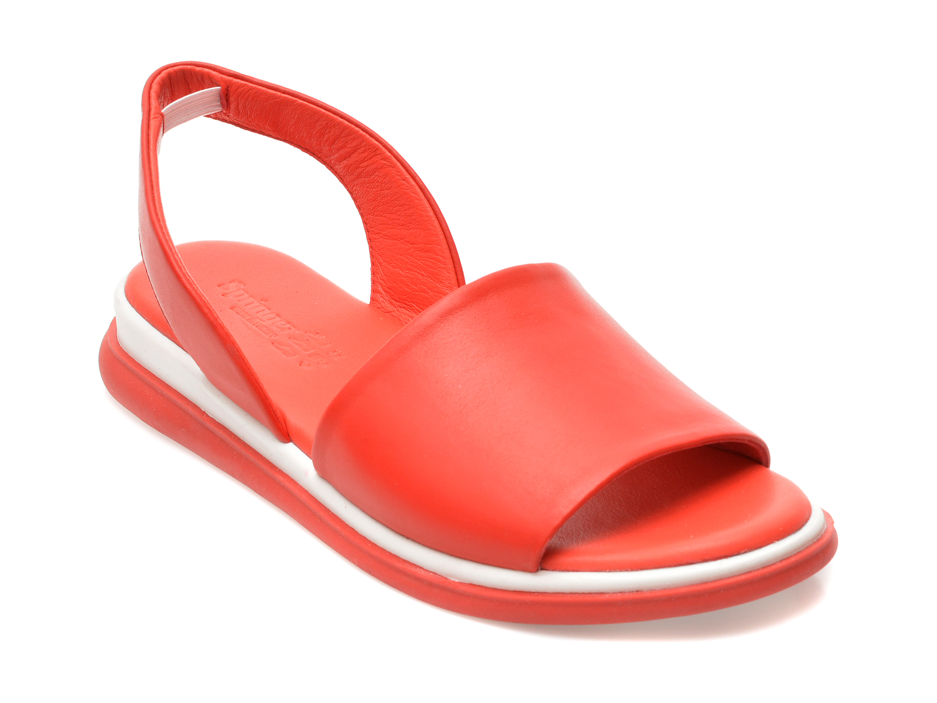 Sandale SPRINGER rosii, 30051, din piele naturala /femei/sandale imagine noua