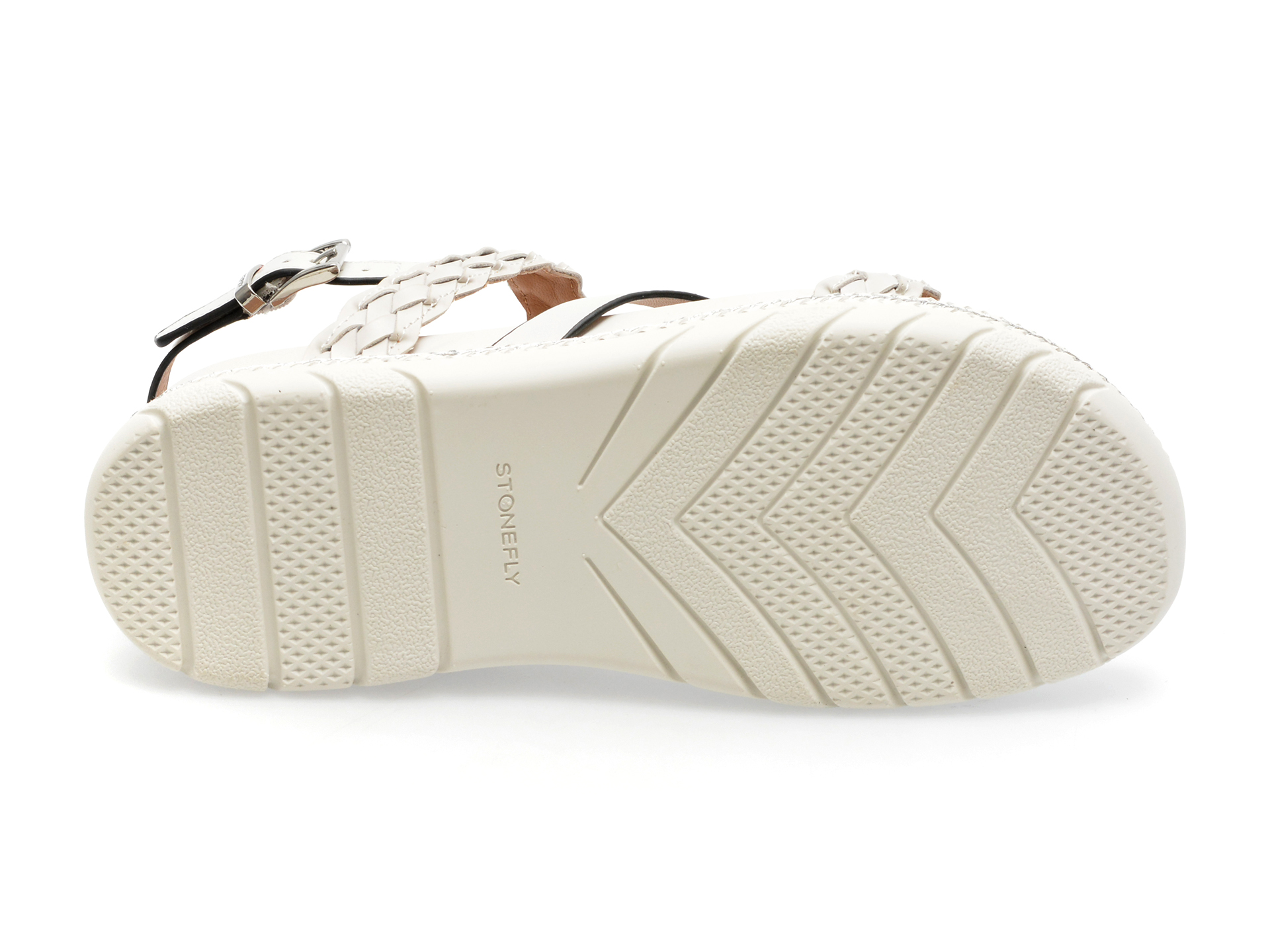 Sandale STONEFLY albe, KERRIE2, din piele naturala