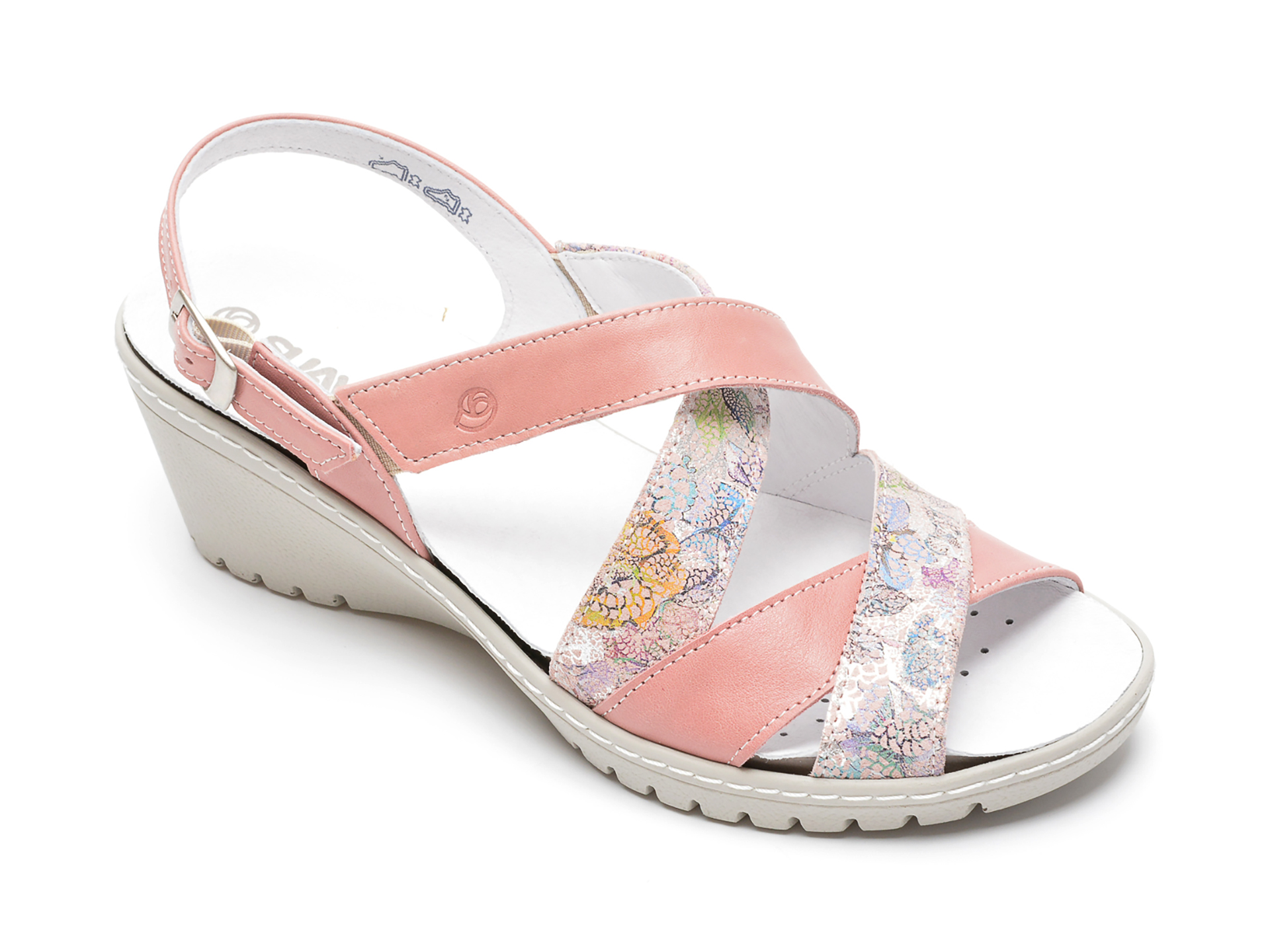 Sandale SUAVE roz, 5812, din piele naturala /femei/sandale