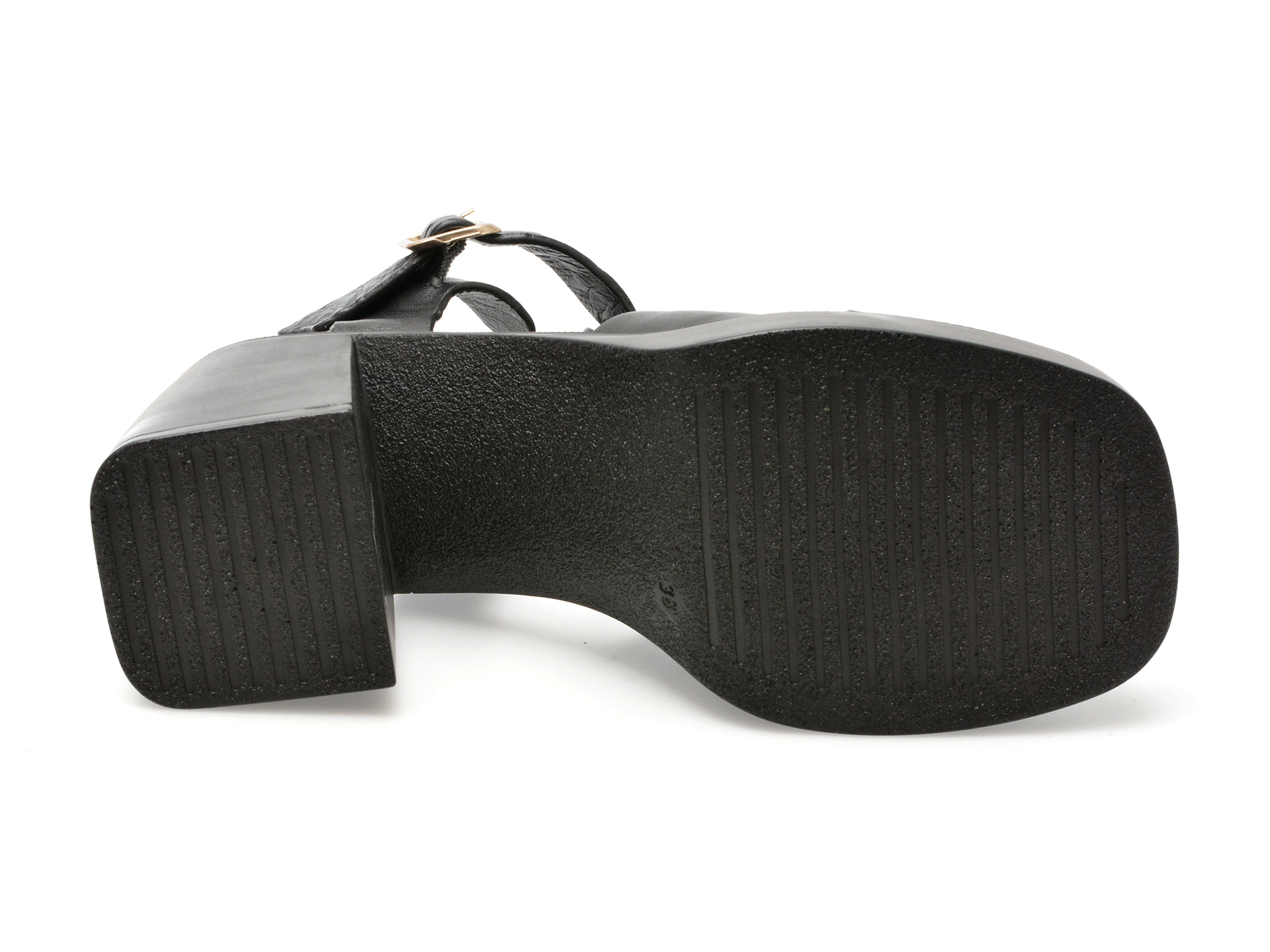 Sandale TERVOLINA negre, 3216, din piele naturala