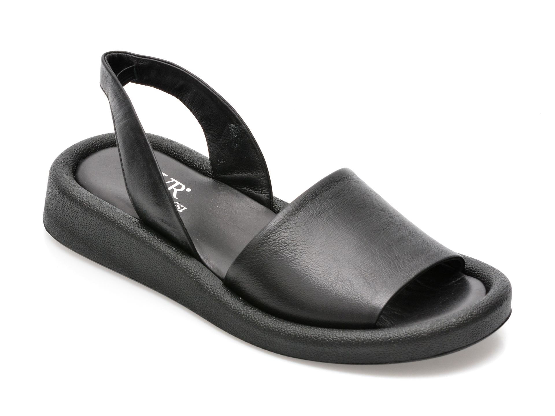 Sandale VITTO ROSSI negre, 30052, din piele naturala /femei/sandale imagine noua