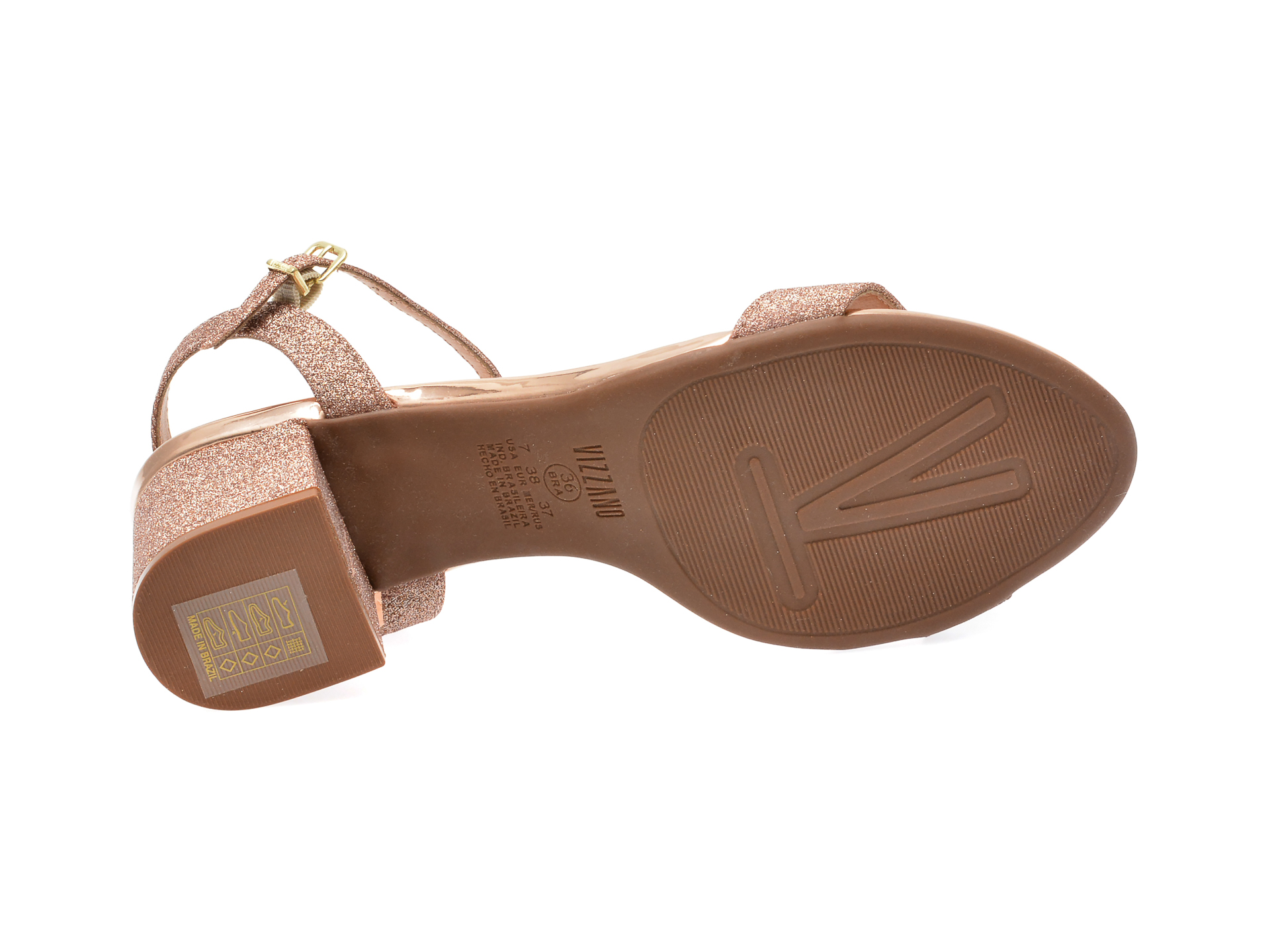 Sandale VIZZANO bronz, 6291900, din piele ecologica