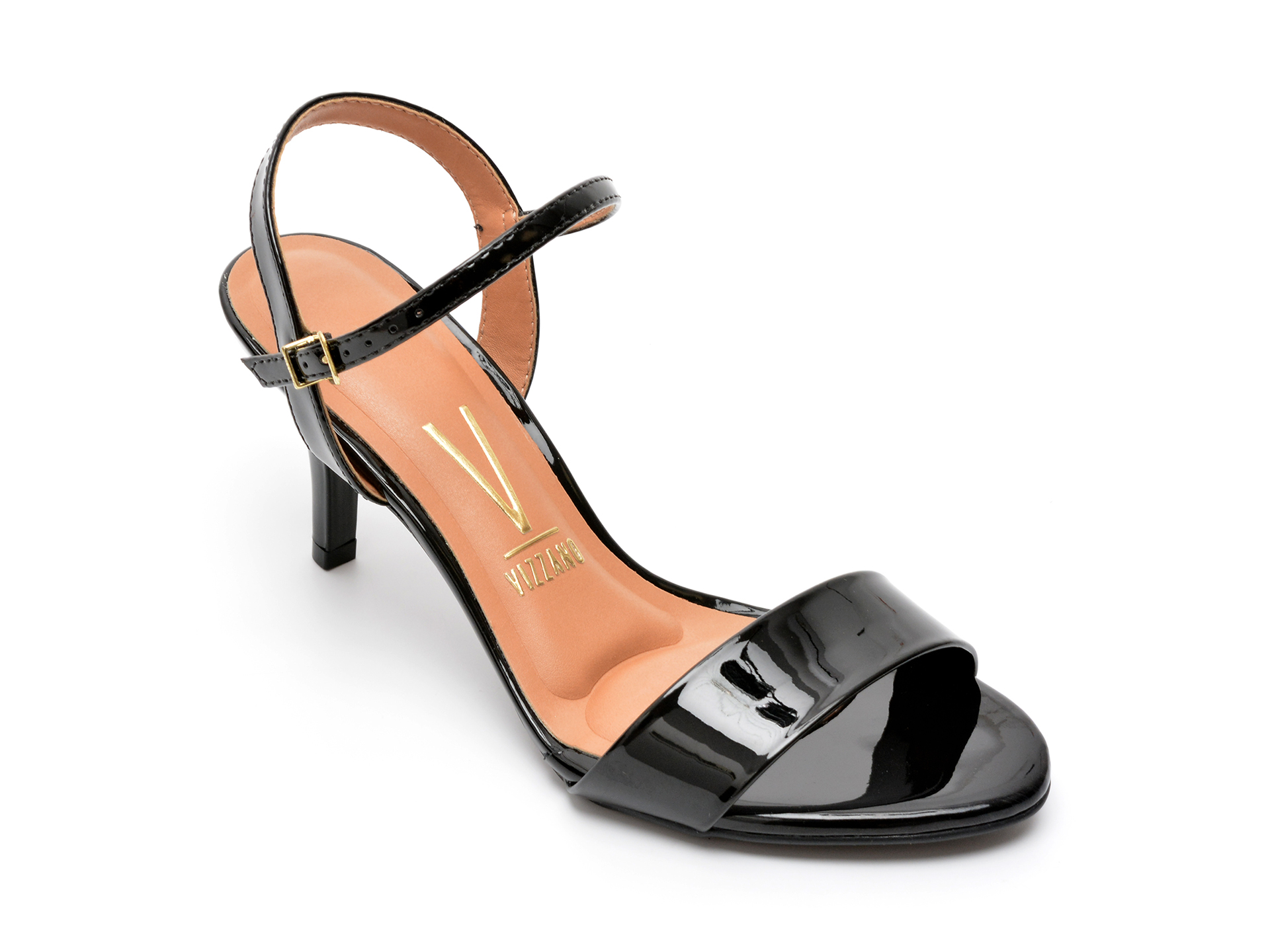 Sandale VIZZANO negre, 6276446, din piele ecologica /femei/sandale imagine noua