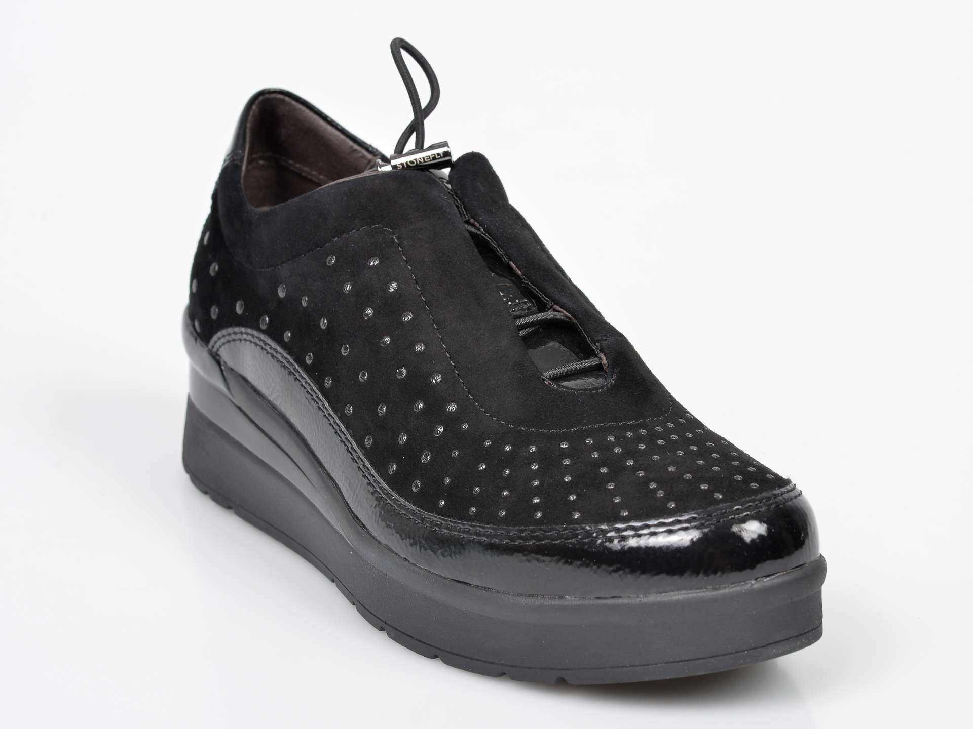 Pantofi STONEFLY negri, Cream21, din piele naturala