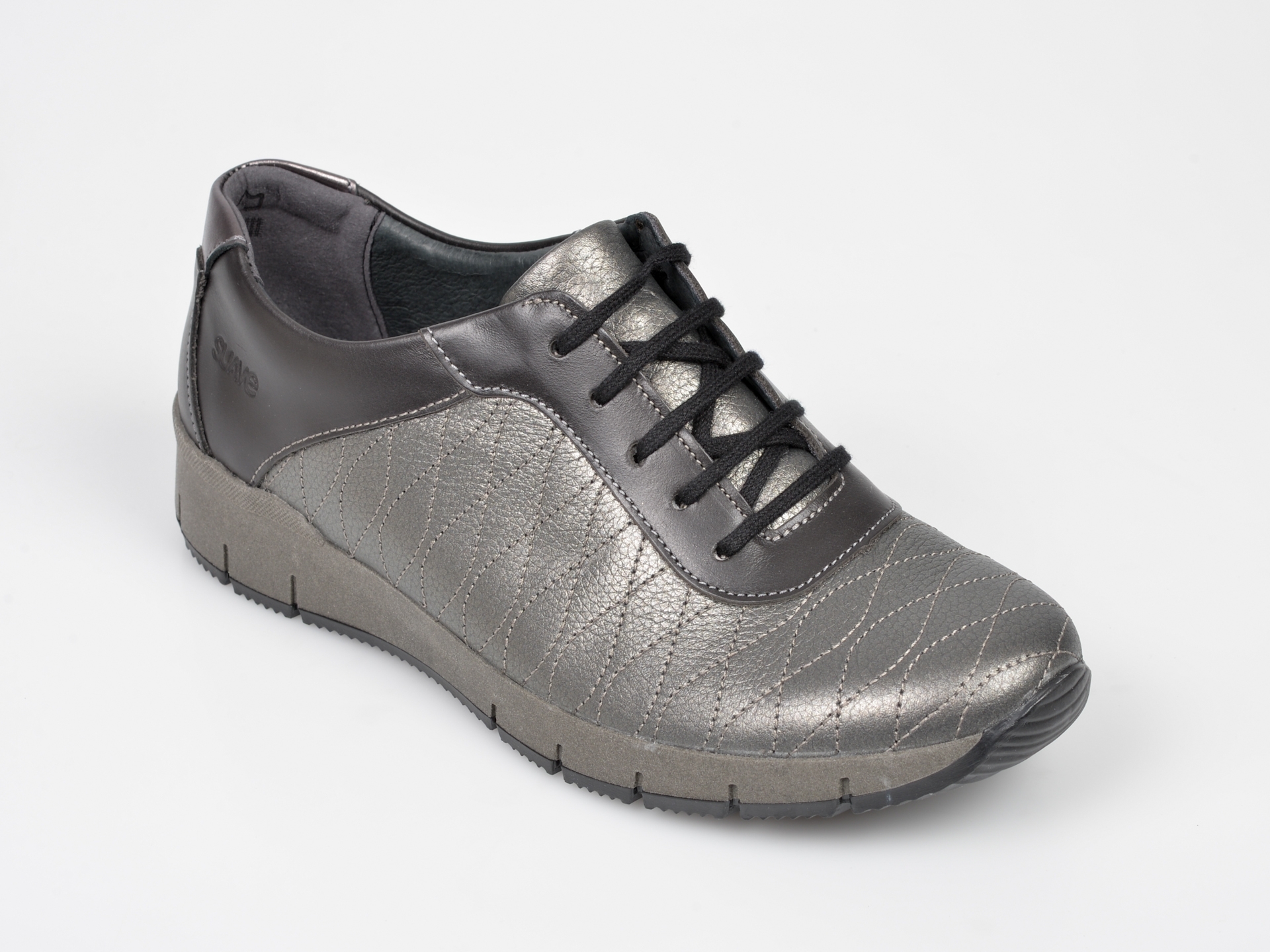 Pantofi SUAVE gri, 10506, din piele naturala