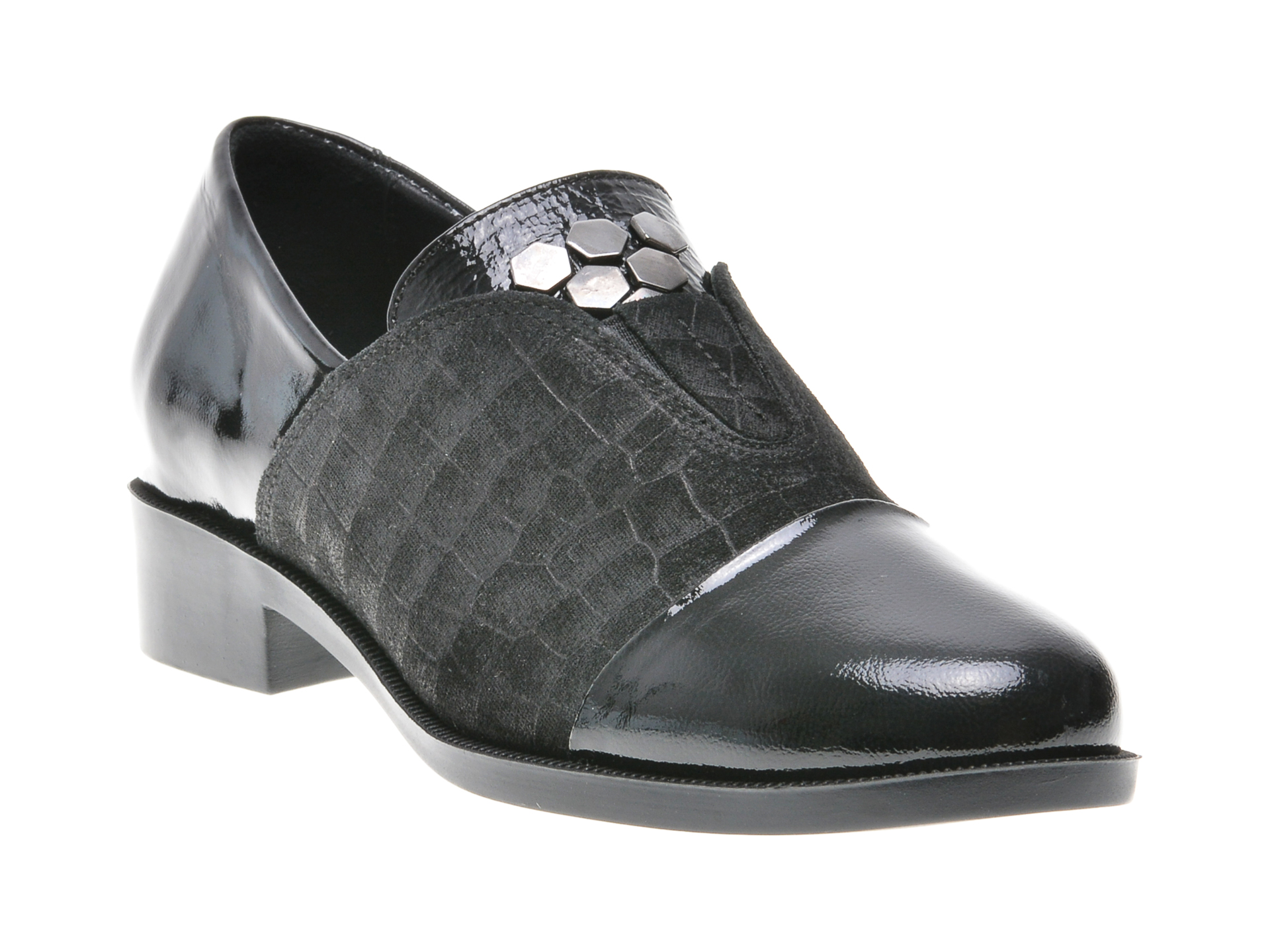 Pantofi FLAVIA PASSINI negri, Im993, din piele naturala lacuita
