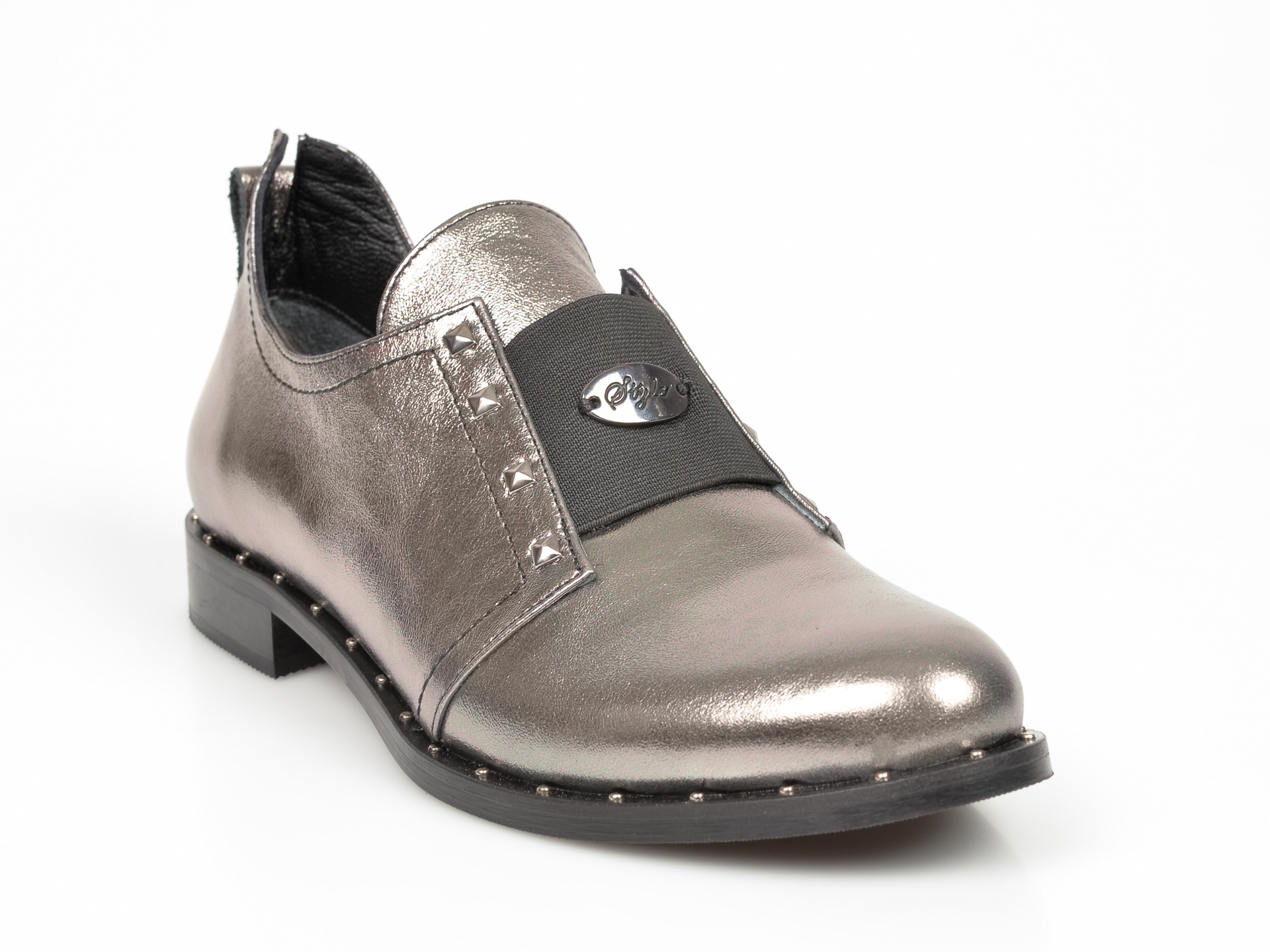 Pantofi FLAVIA PASSINI argintii, Ts06, din piele naturala