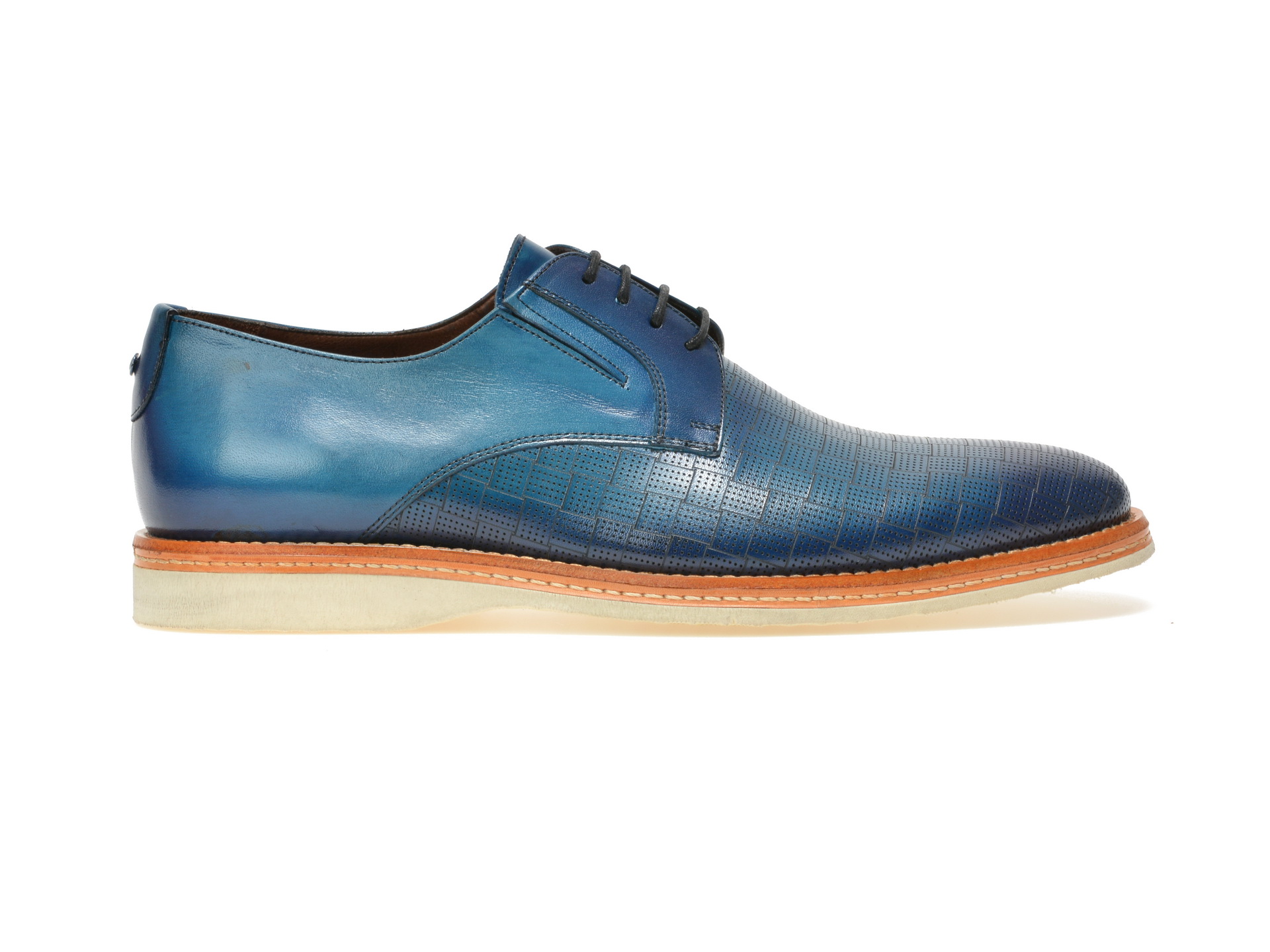 Pantofi MARIO FERRETTI albastri, 42205, din piele naturala
