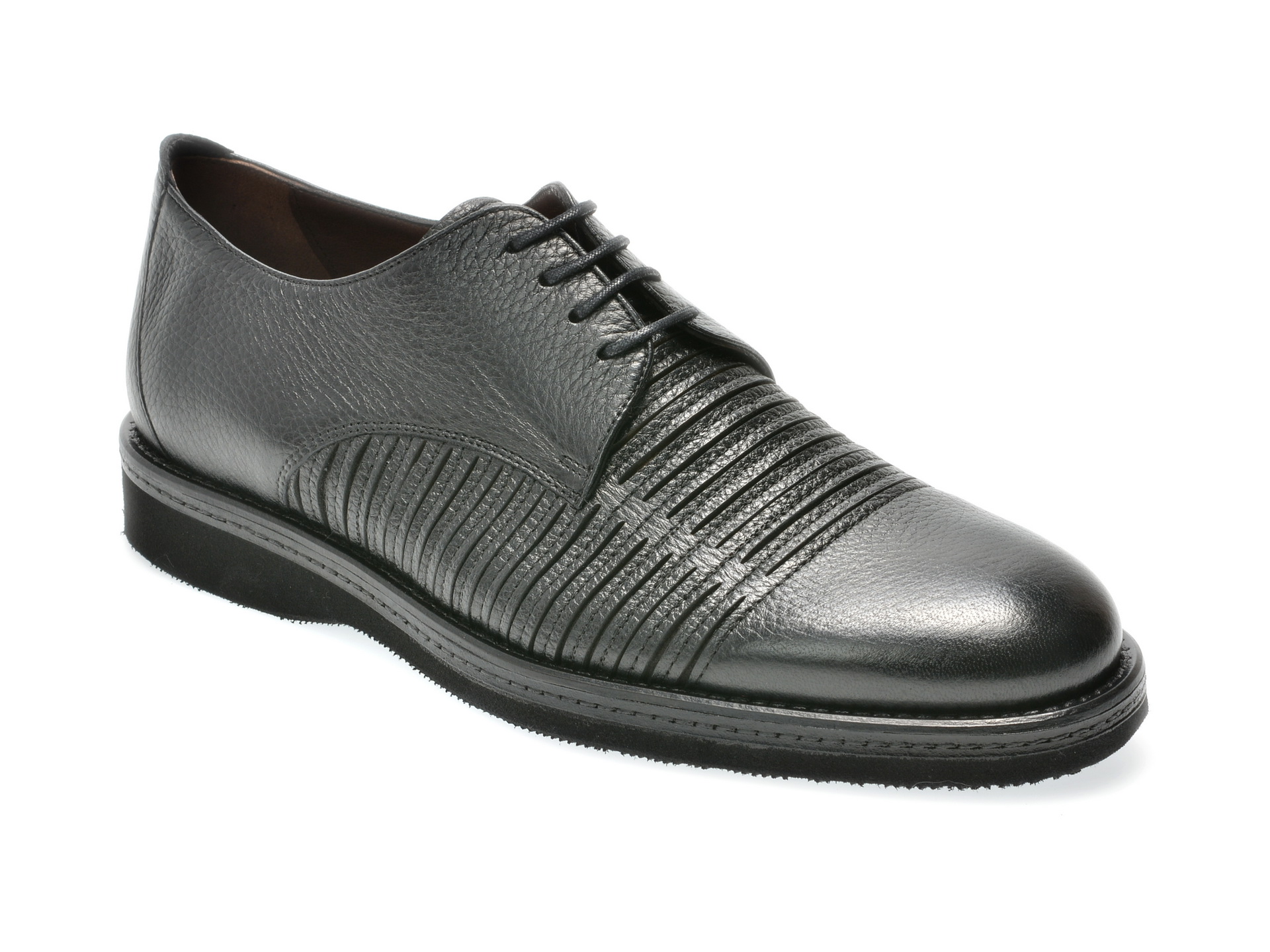 Pantofi MARIO FERRETTI negri, 48801, din piele naturala