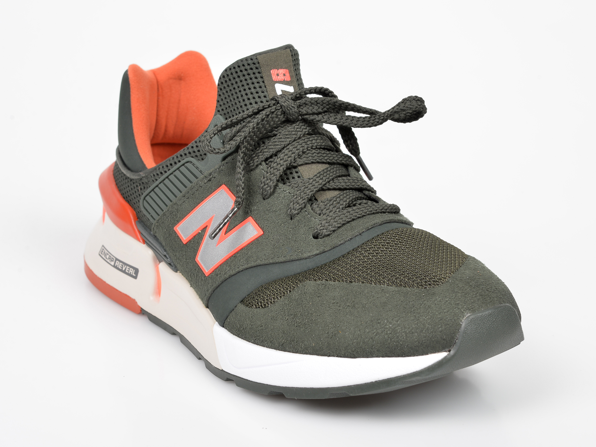 Pantofi sport NEW BALANCE kaki, MS997, din material textil si piele intoarsa