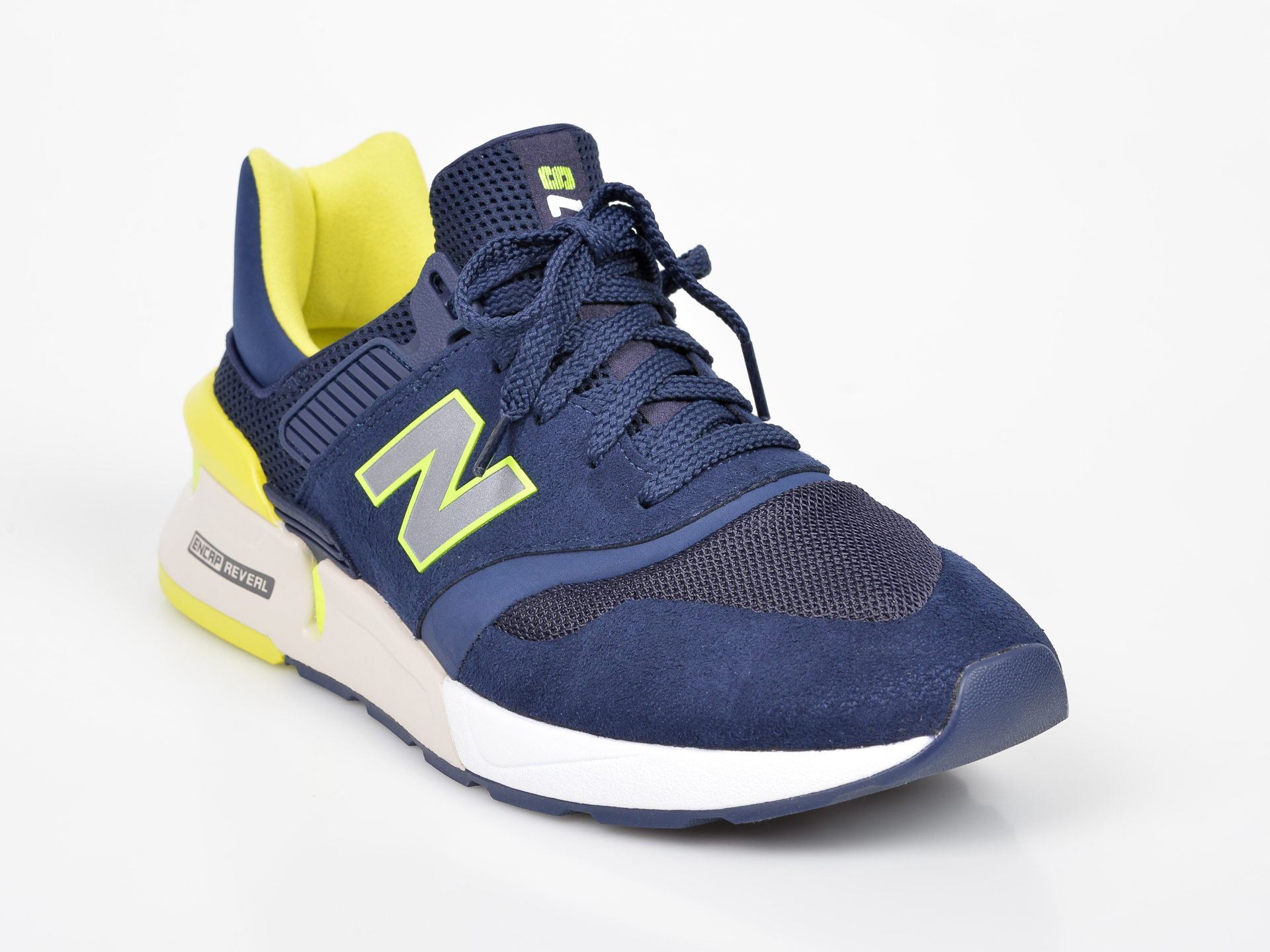 Pantofi sport NEW BALANCE bleumarin, MS997, din material textil si piele intoarsa