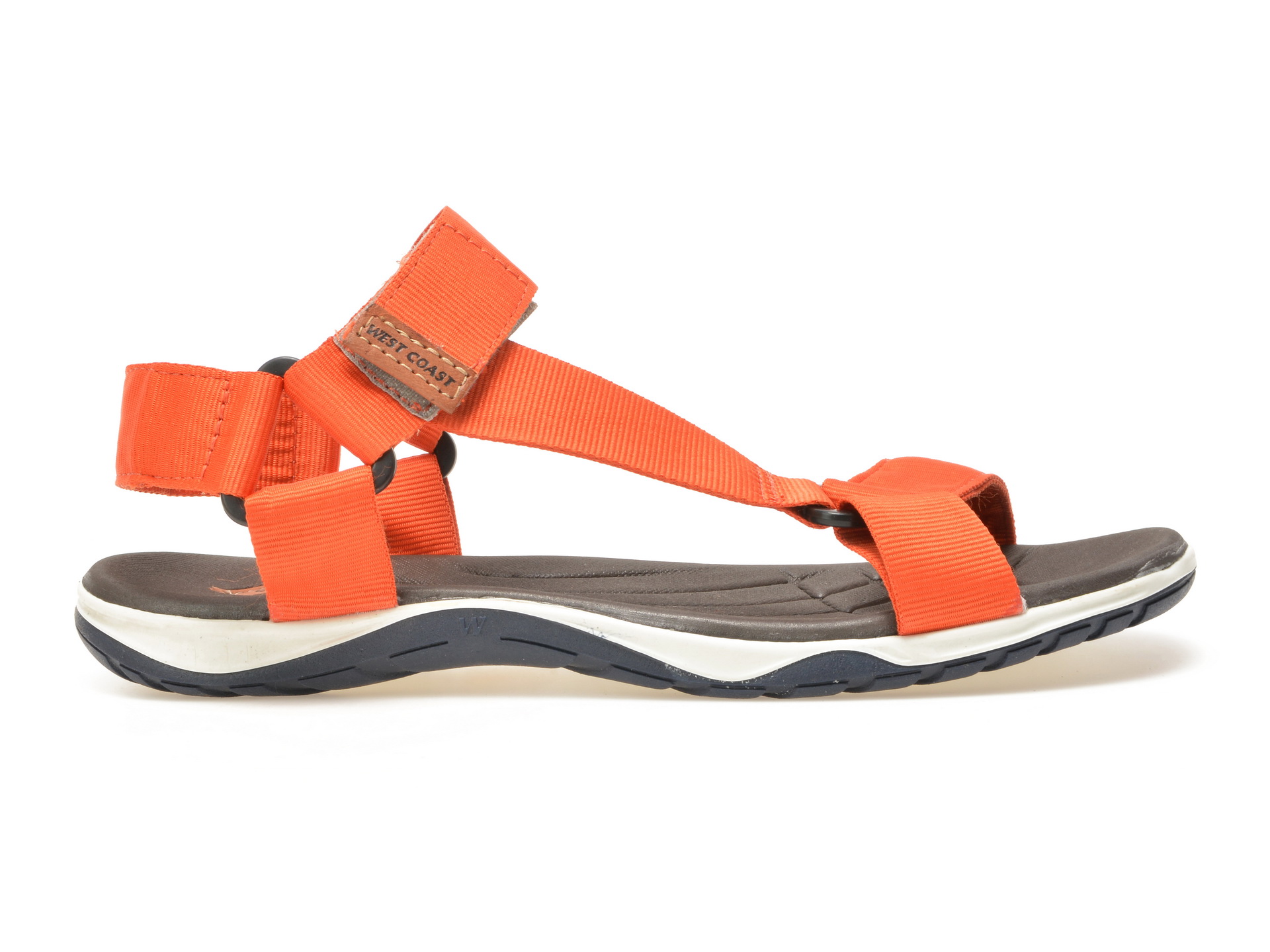 Sandale WEST COAST portocalii, 126805, din material textil