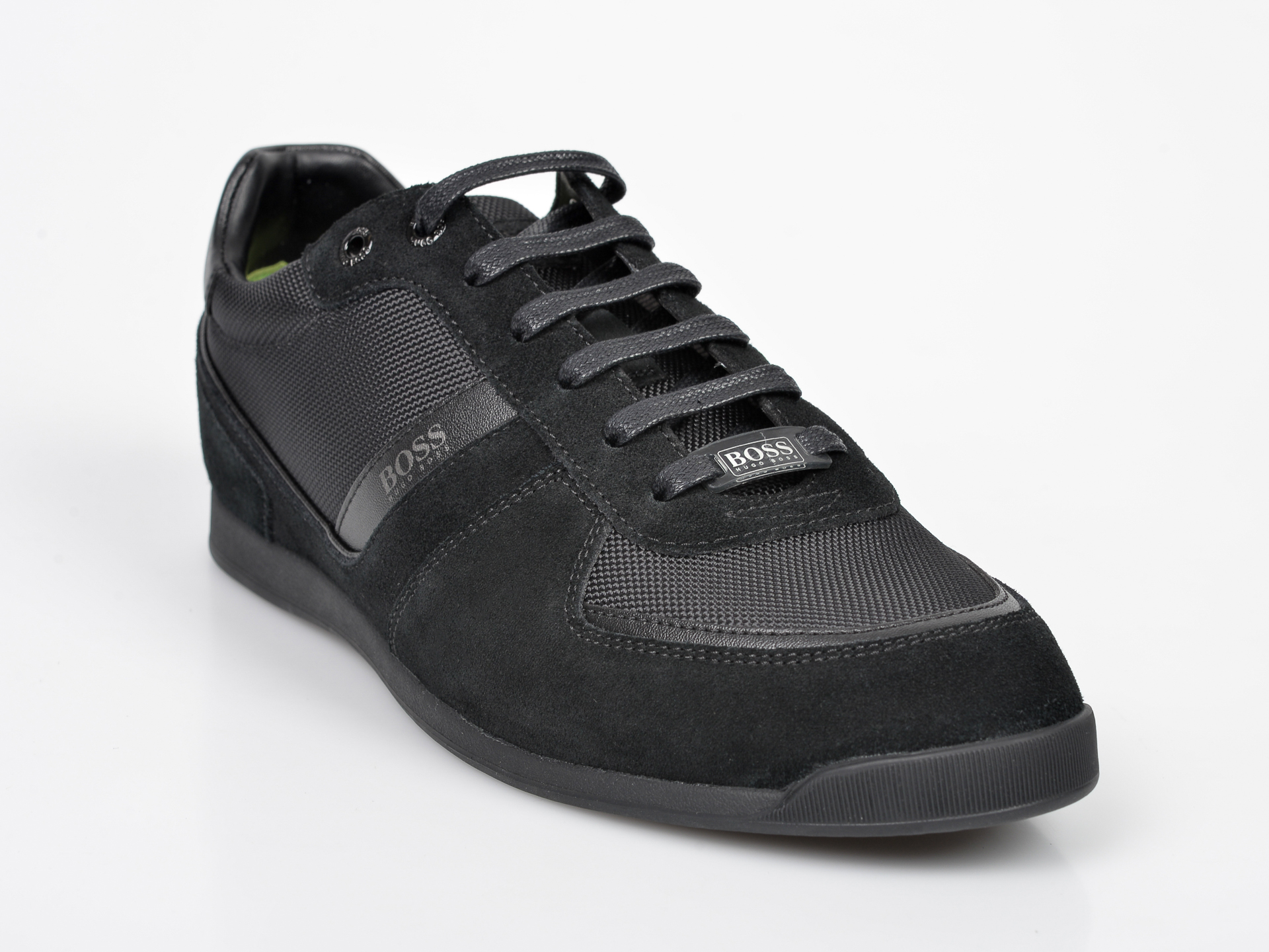 Pantofi HUGO BOSS negri, 7903, din piele ecologica