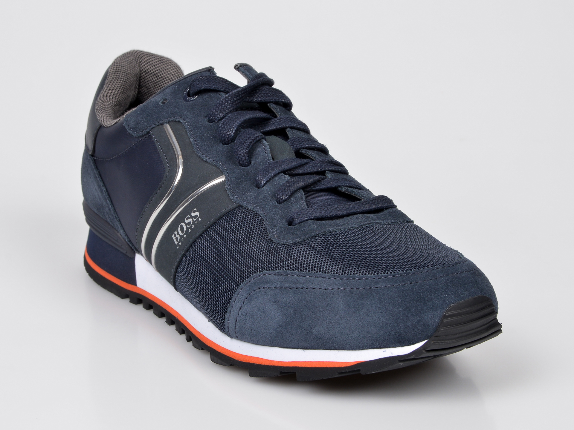 Pantofi sport HUGO BOSS bleumarin, 8084, din material textil si piele naturala