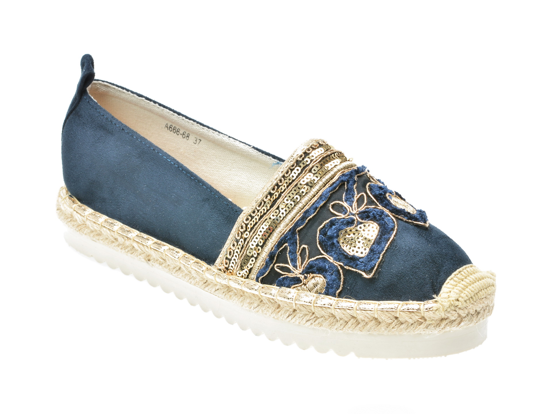 Espadrile IMAGE bleumarin, A66668, din material textil