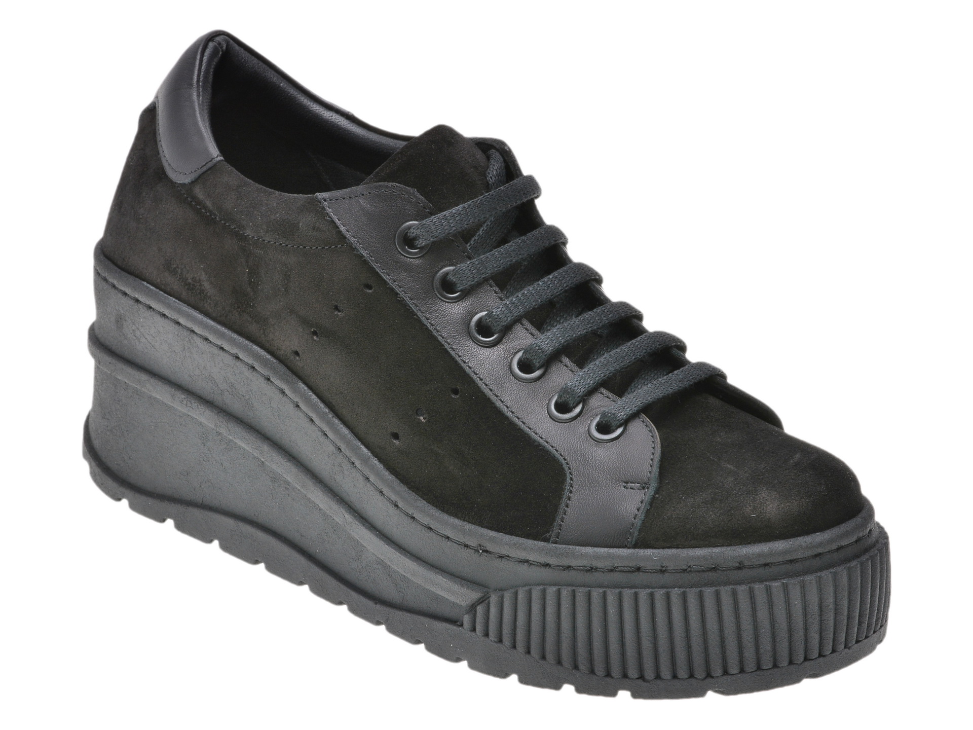 Pantofi FLAVIA PASSINI negri, 111260, din piele intoarsa
