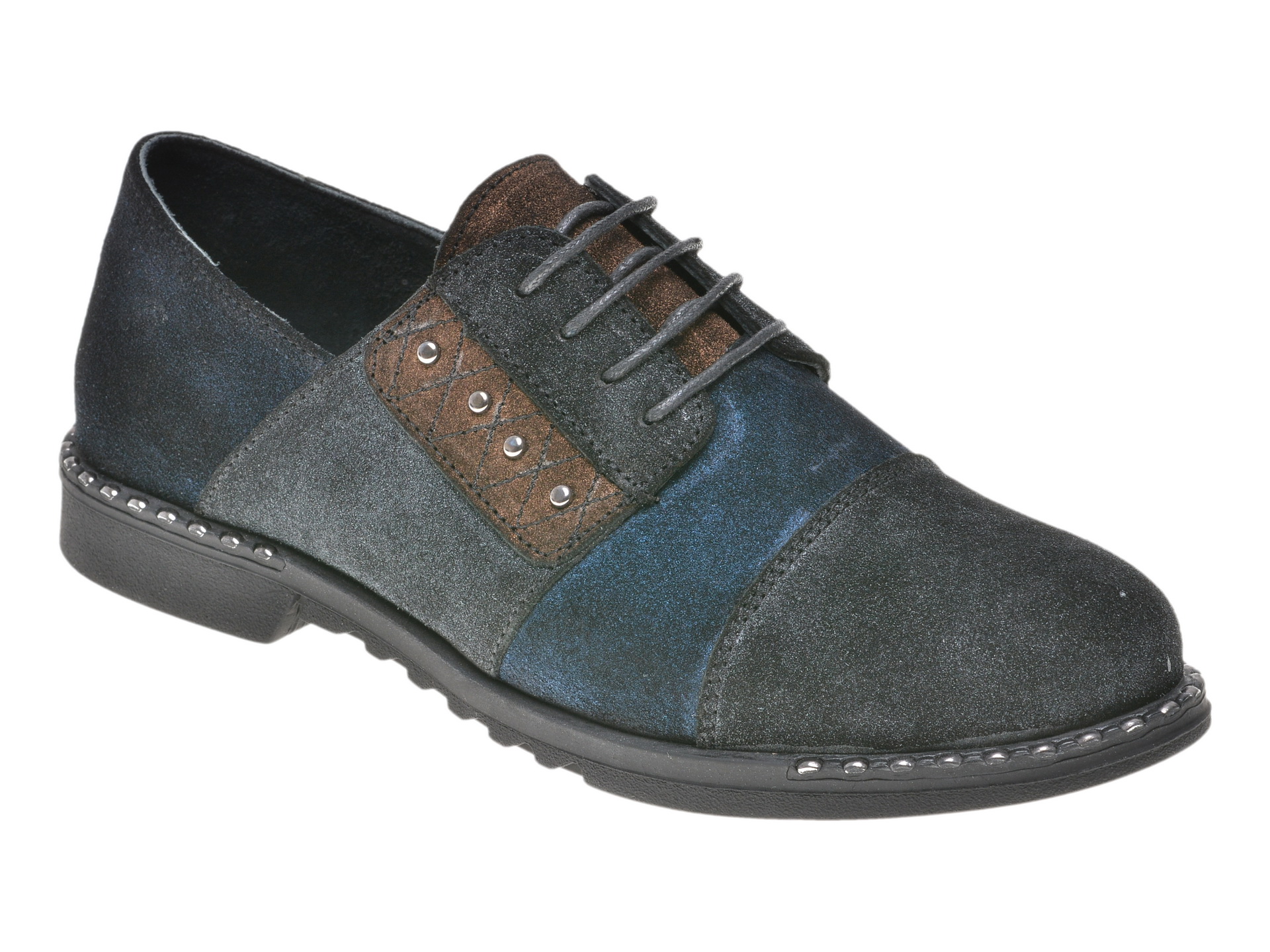 Pantofi FLAVIA PASSINI bleumarin, 639270, din piele intoarsa