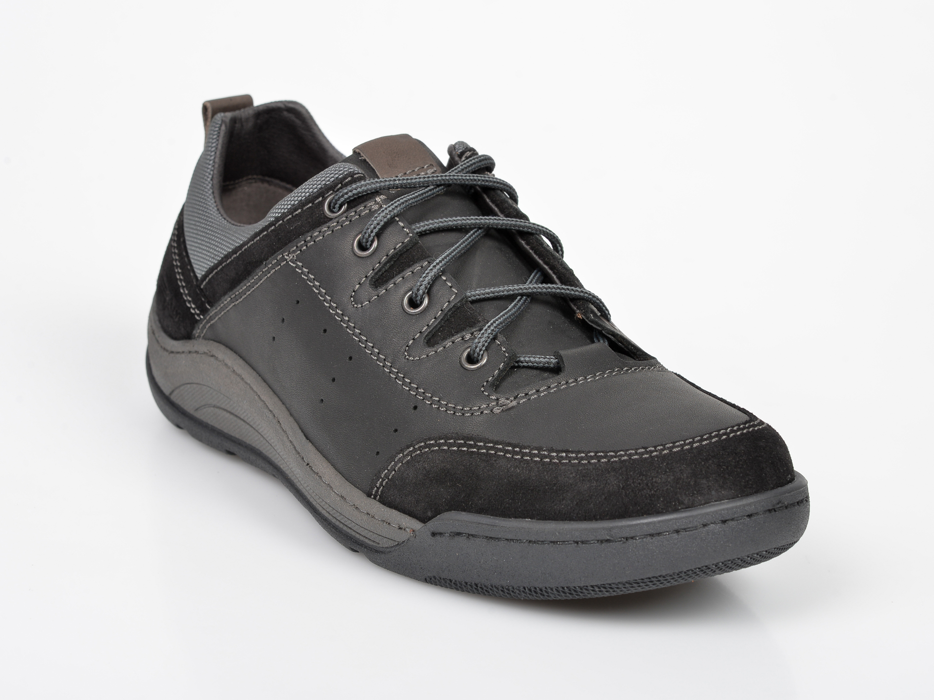 Pantofi OTTER negri, 8012, din piele naturala