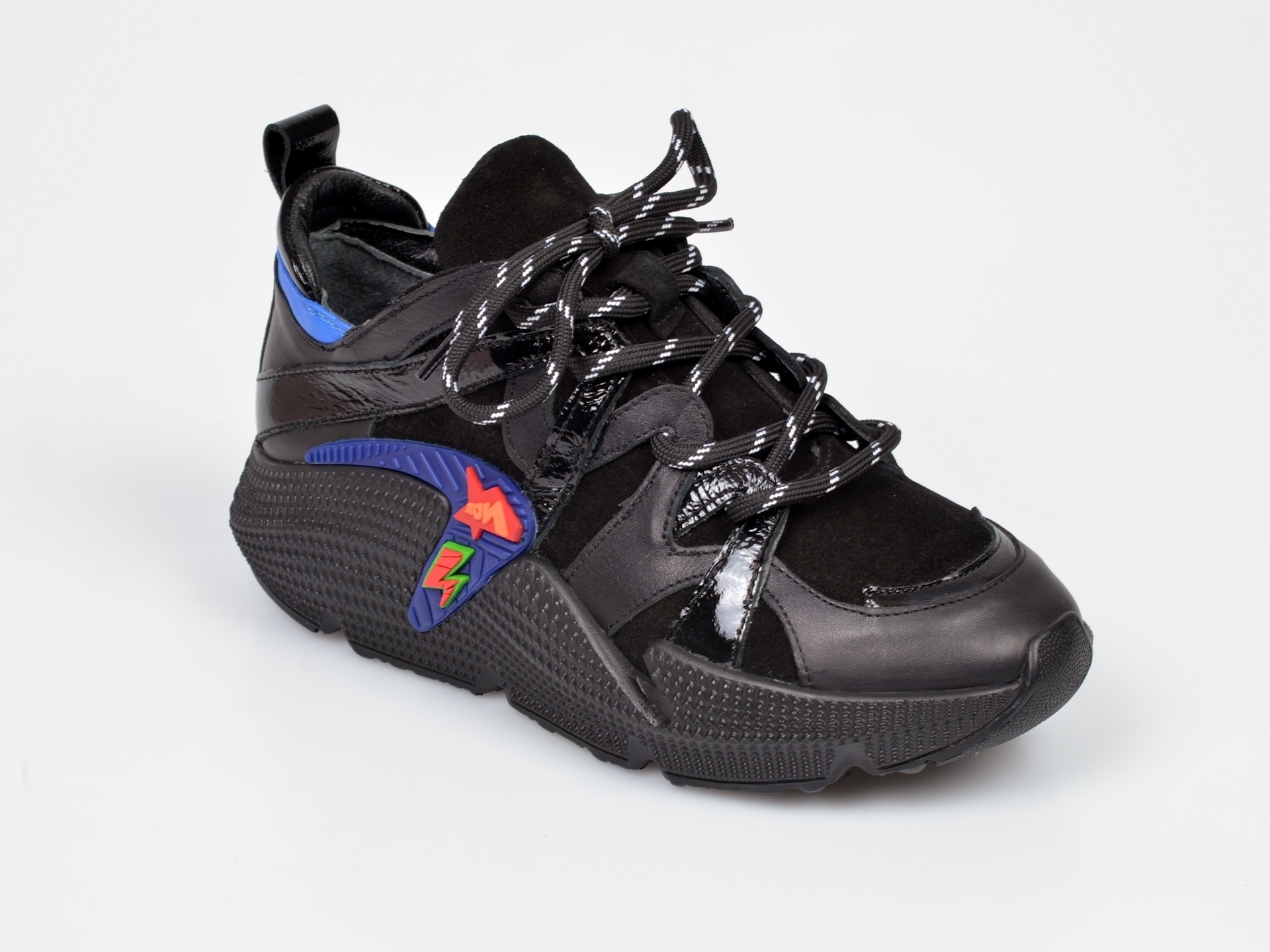 Pantofi sport EPICA negri, 3080, din piele naturala